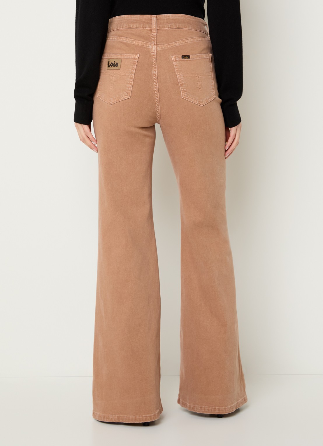 Lois High waist flared jeans met gekleurde wassing - achterkant 5 bruin