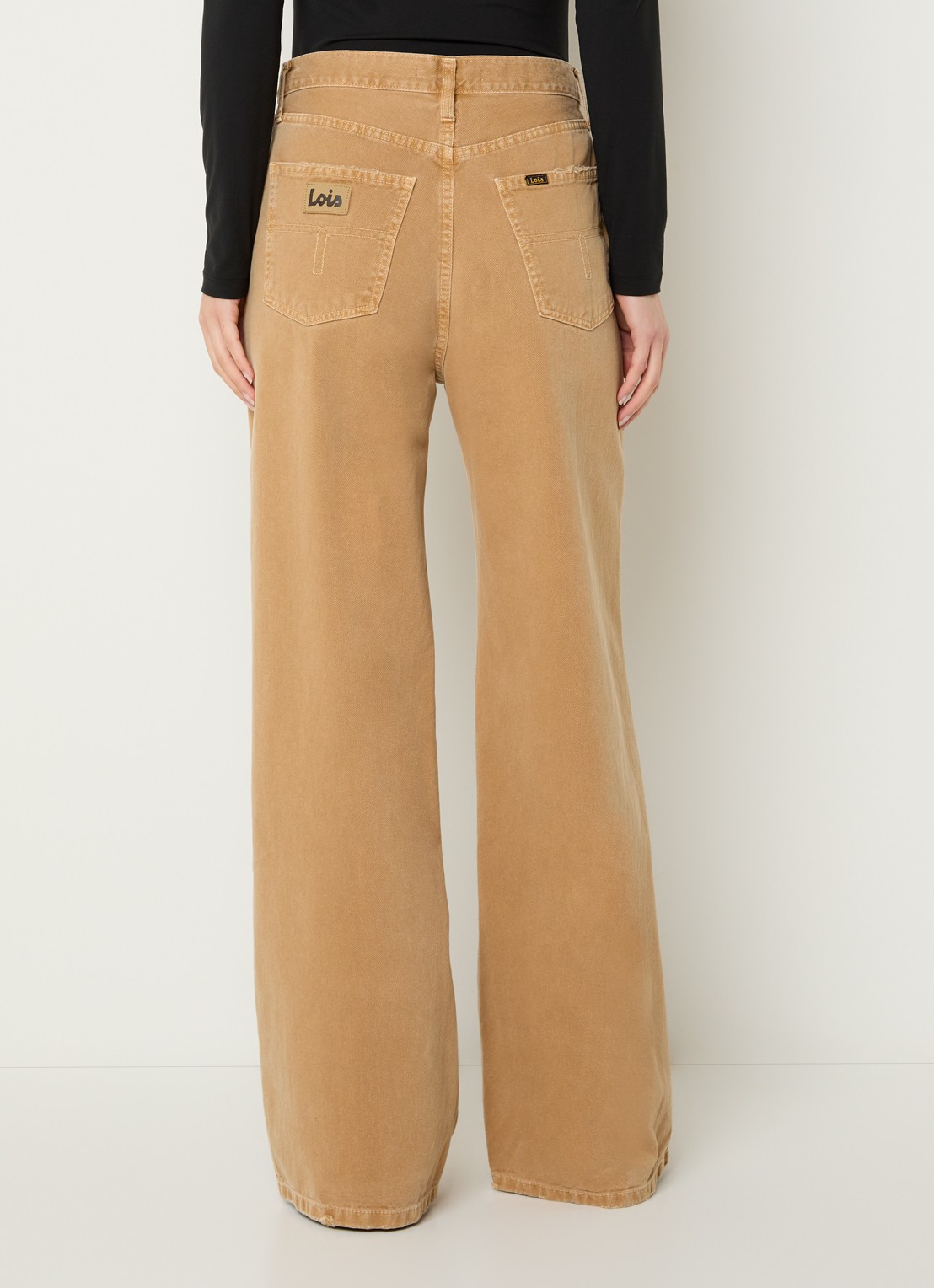 Lois High waist loose fit jeans met gekleurde wassing - achterkant 3 camel