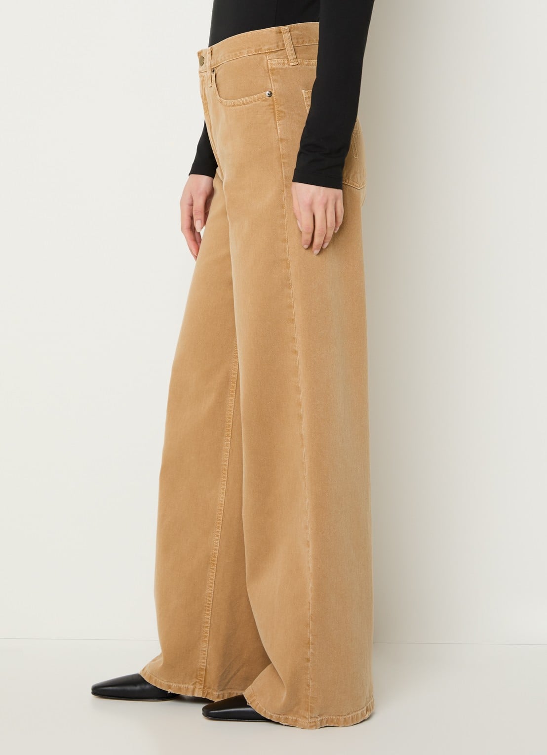 Lois High waist loose fit jeans met gekleurde wassing - detail 2 camel