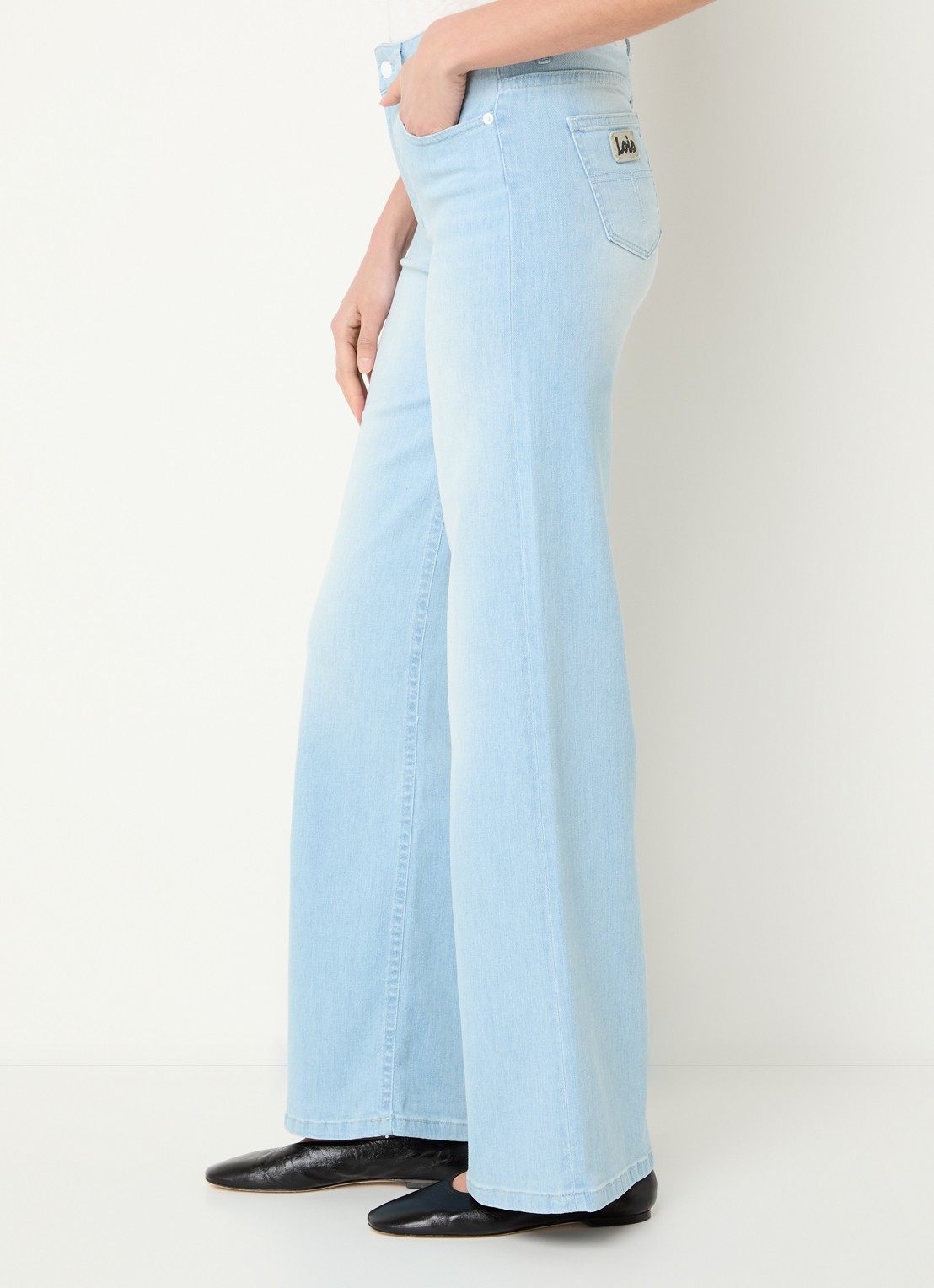 Lois Hypersoft high waist flared jeans met steekzakken - detail 5 indigo