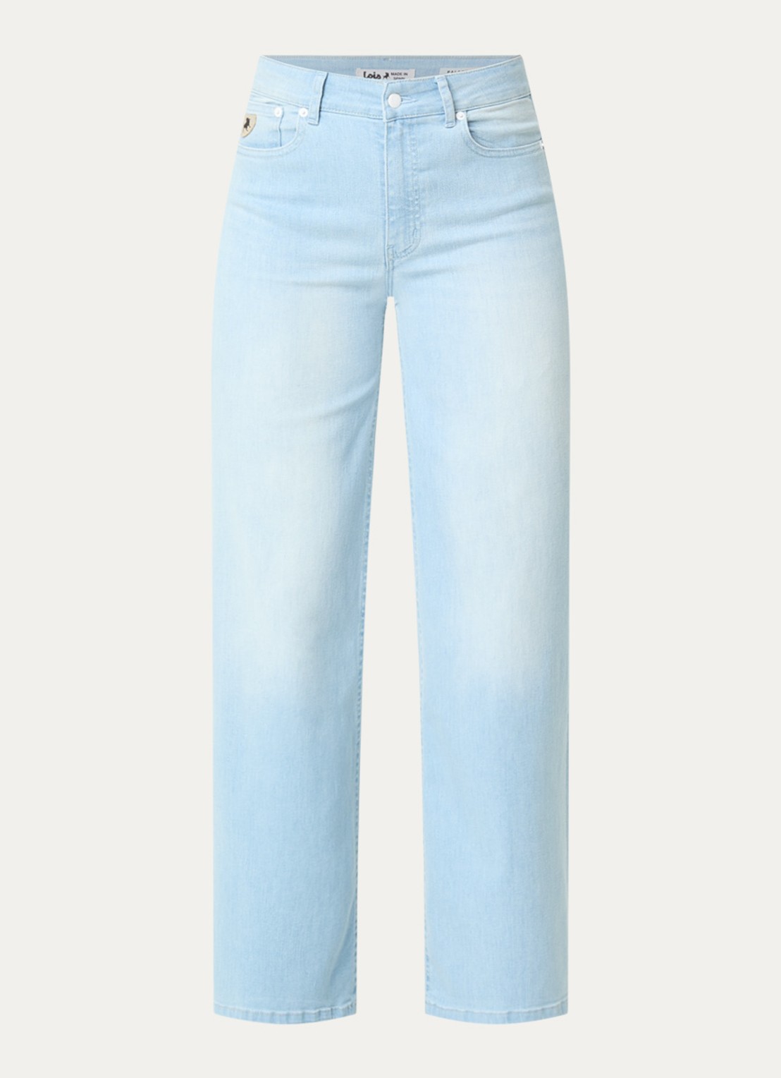 Lois Hypersoft high waist flared jeans met steekzakken - voorkant 2 indigo