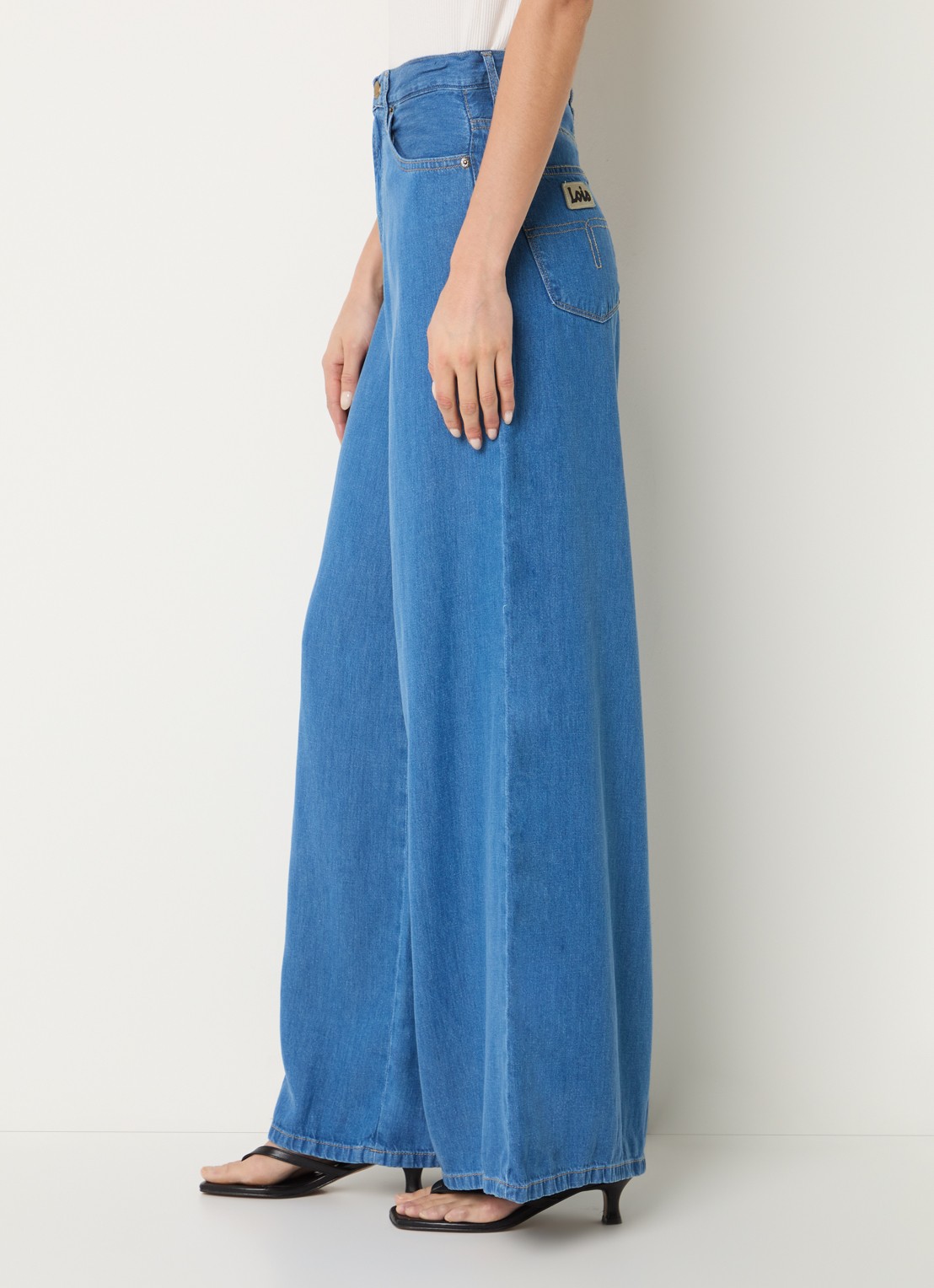 Lois Marlene high waist wide fit broek - detail 3 indigo