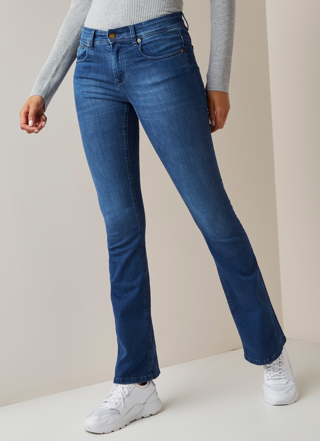 Lois Melrose high waist flared fit jeans - detail 5 indigo