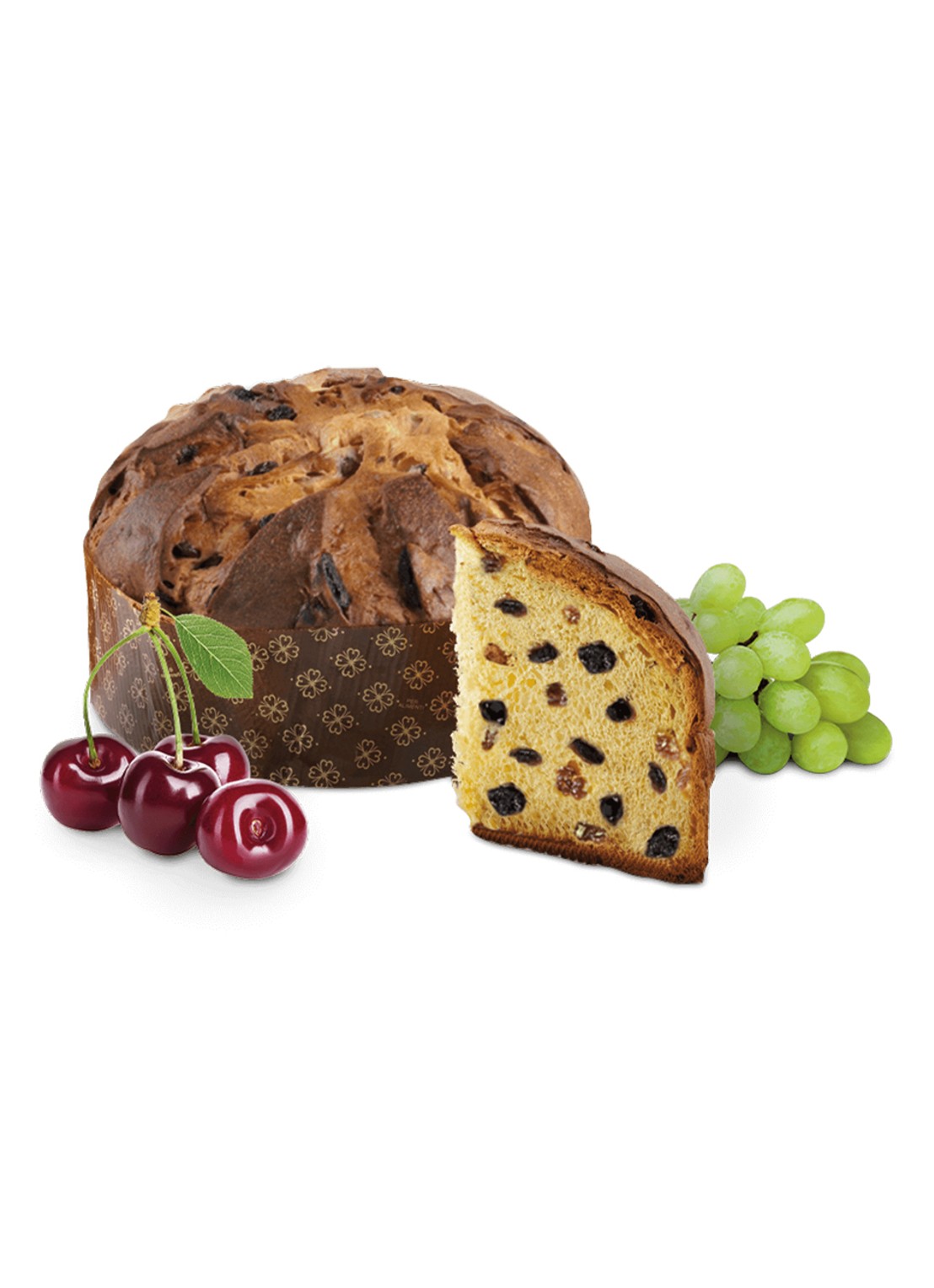 Loison Cherry panettone 500 gram - voorkant 2 beige