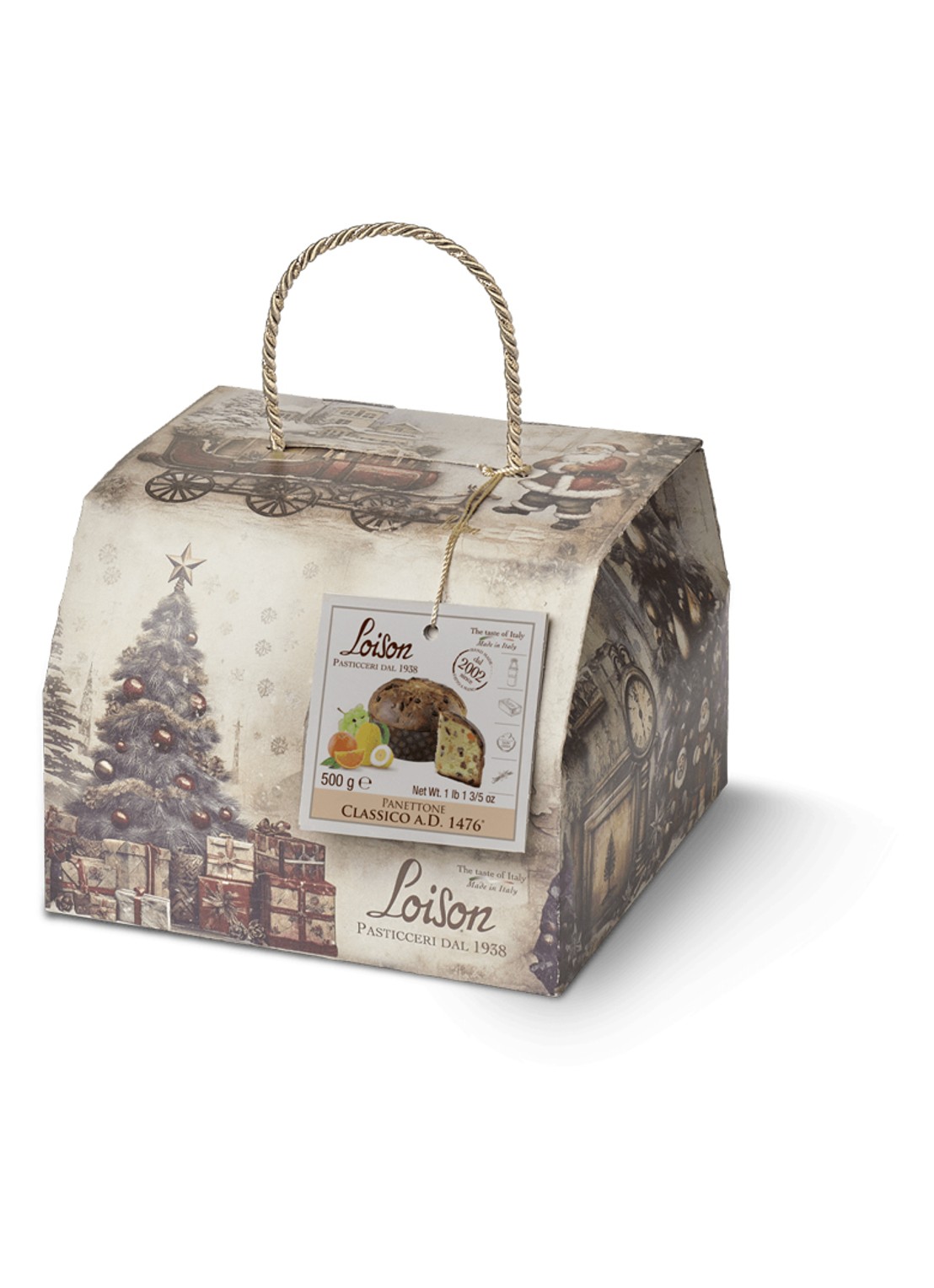 Loison Classic a.D. 1476 panettone 500 gram - voorkant beige