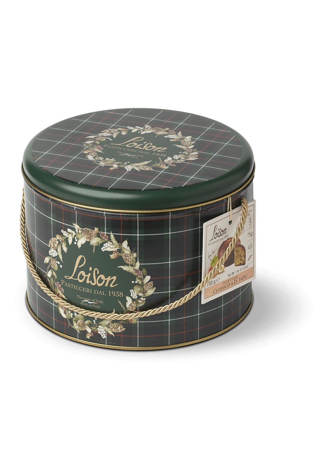 Loison Classic Panettone "a.D. 1476" in a tin box 750g - voorkant undefined