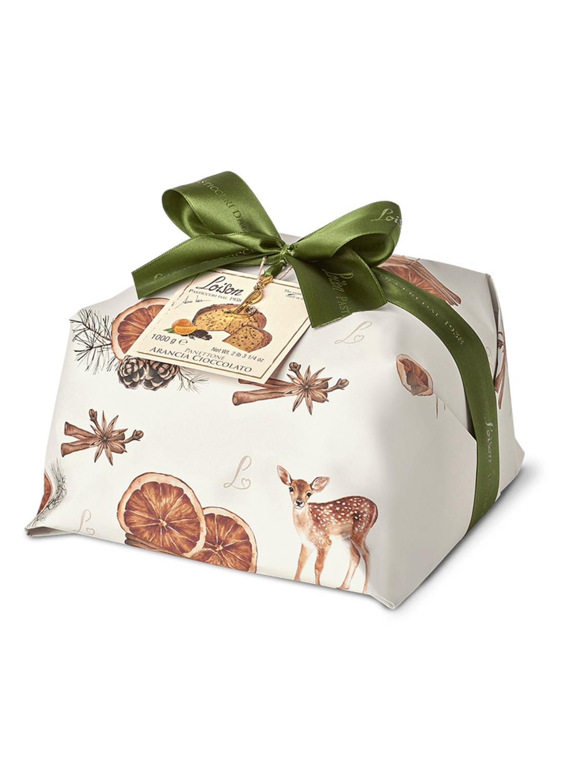 Loison Royal Orange & Chocolate panettone 1000 gram - voorkant beige