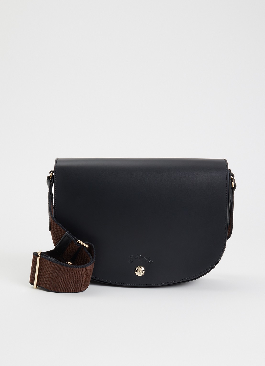 Longchamp Épure crossbodytas M van kalfsleer - voorkant zwart