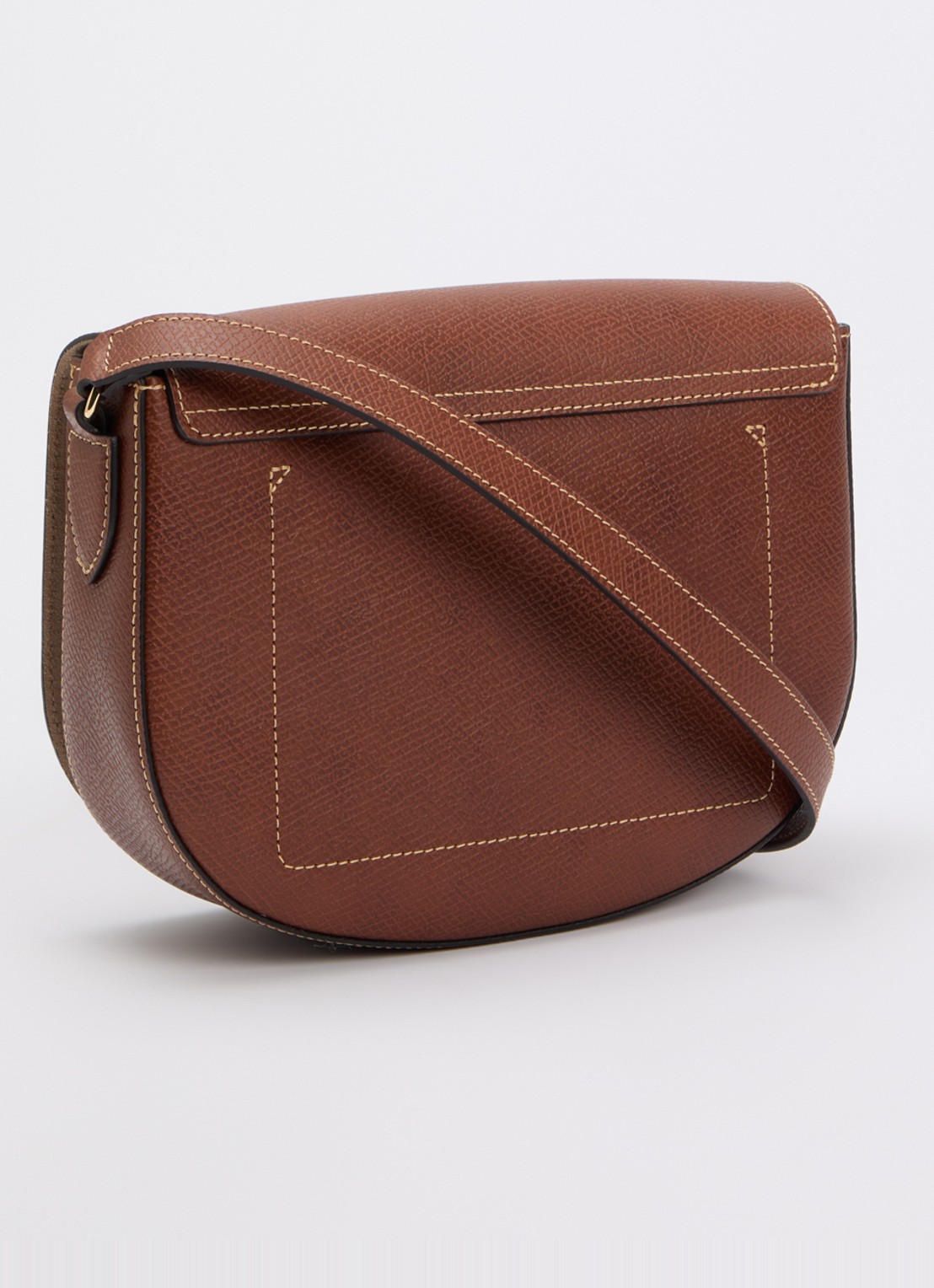 Longchamp Épure crossbodytas M van leer met verstelbare schouderriem  - achterkant 6 roestbruin