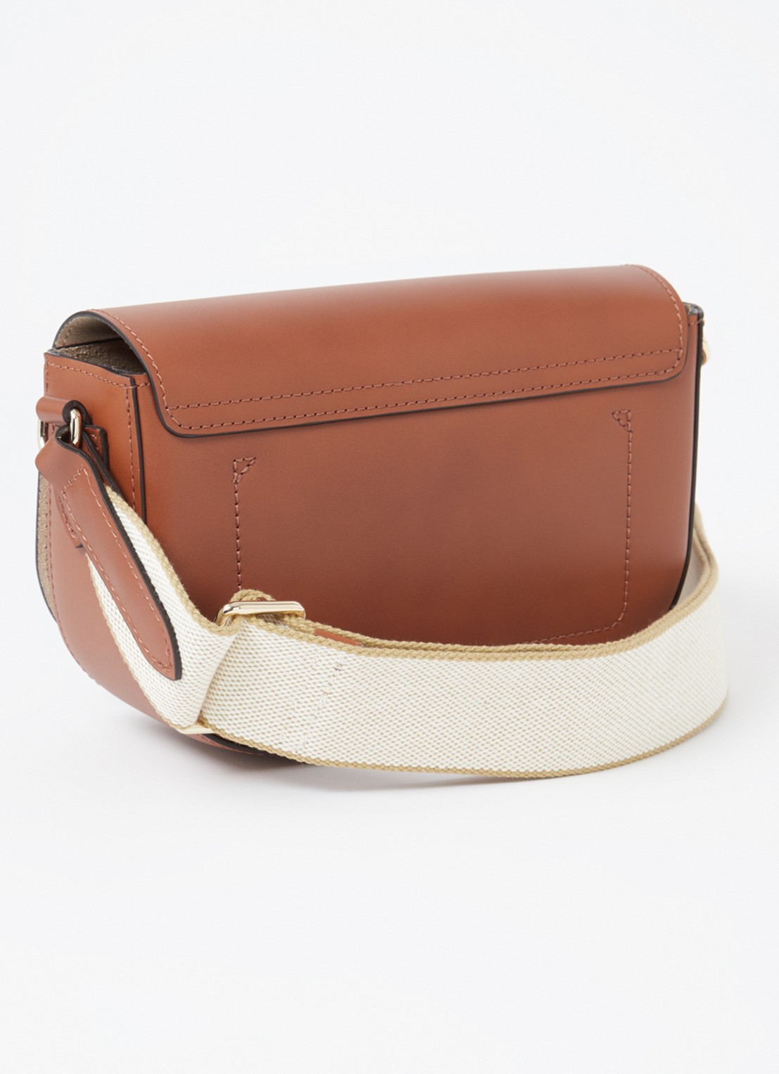 Longchamp Épure crossbodytas S van kalfsleer - achterkant cognac