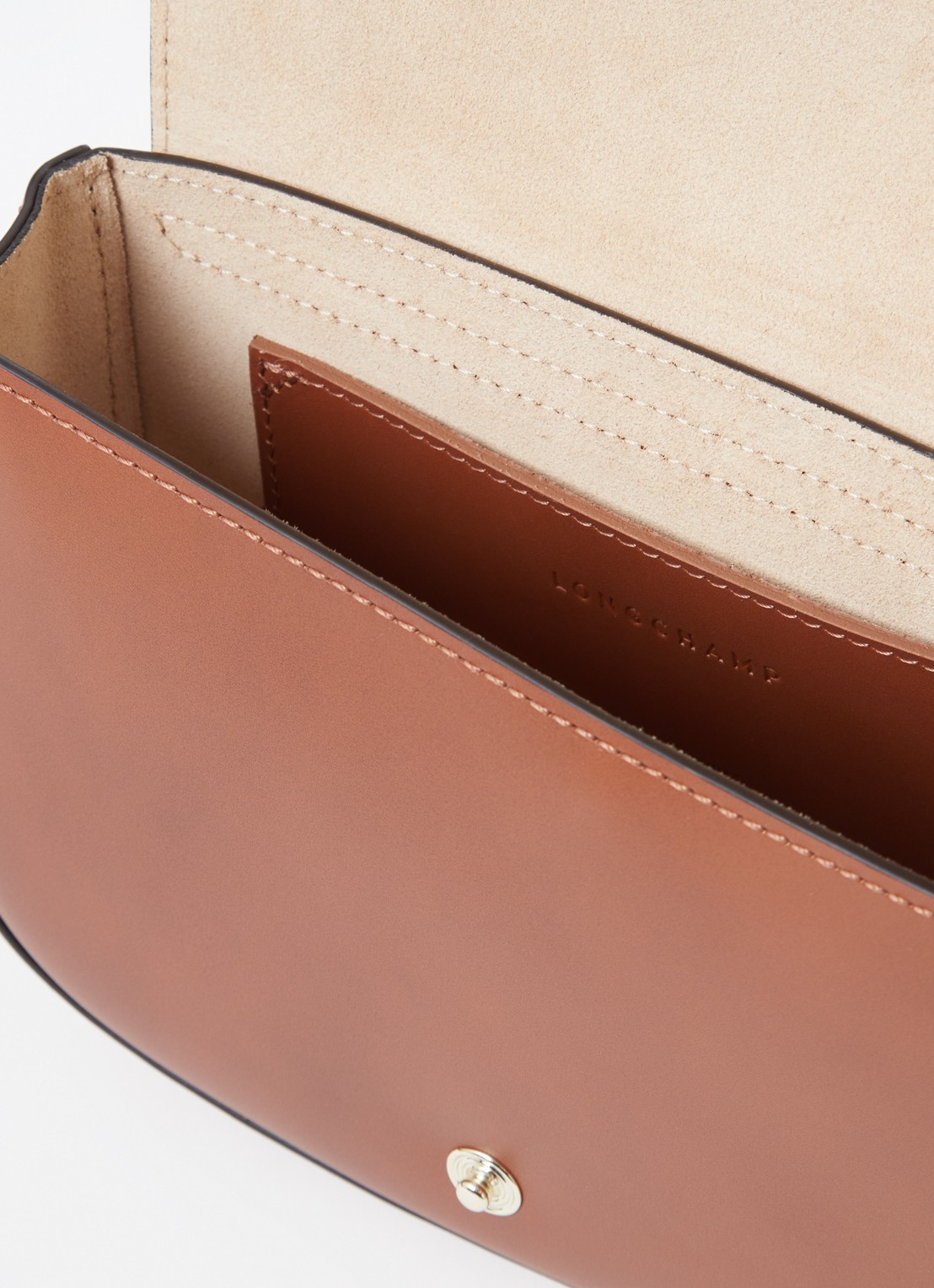 Longchamp Épure crossbodytas S van kalfsleer - detail 4 cognac