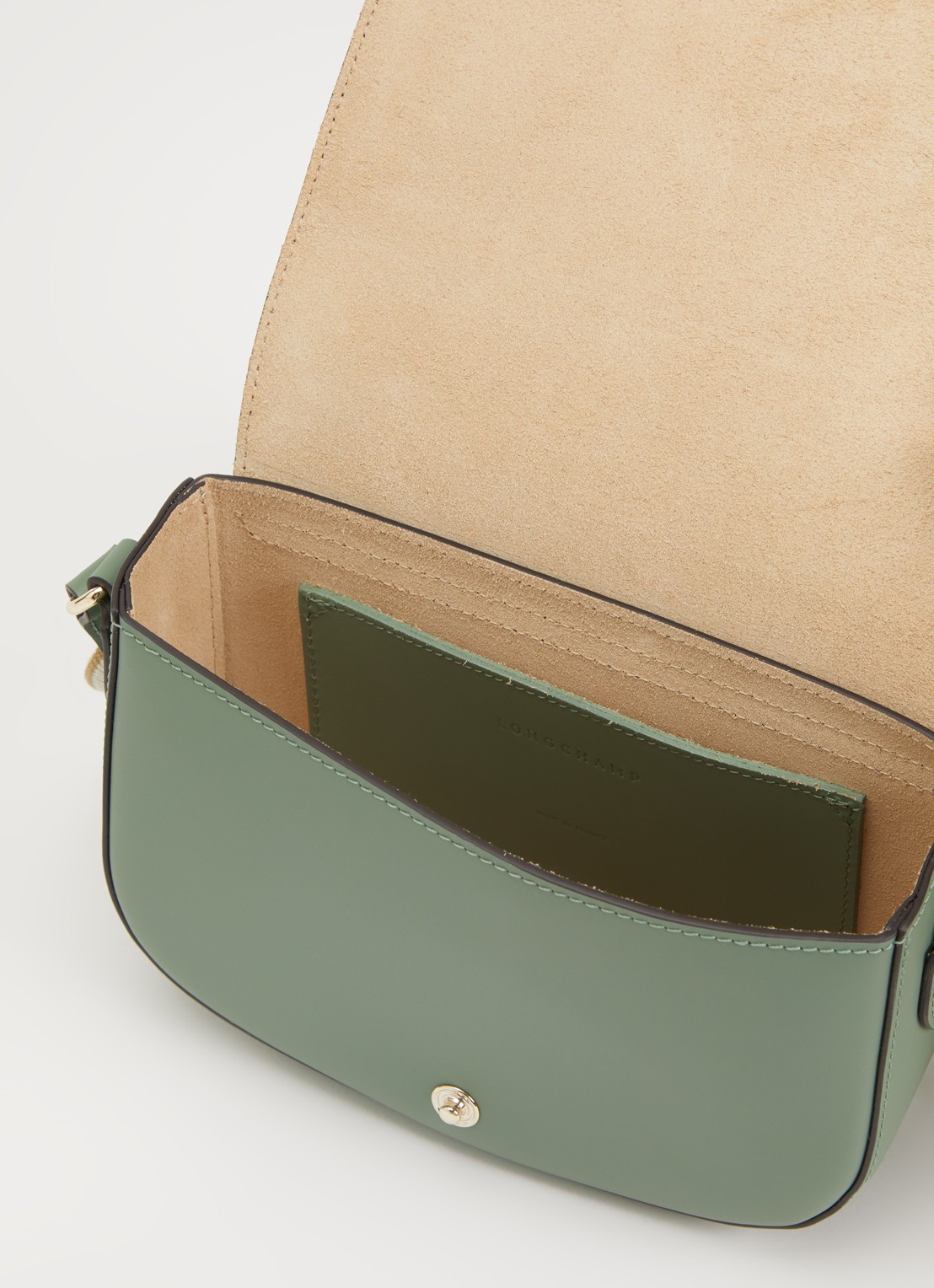 Longchamp Épure crossbodytas S van kalfsleer - detail 2 groen