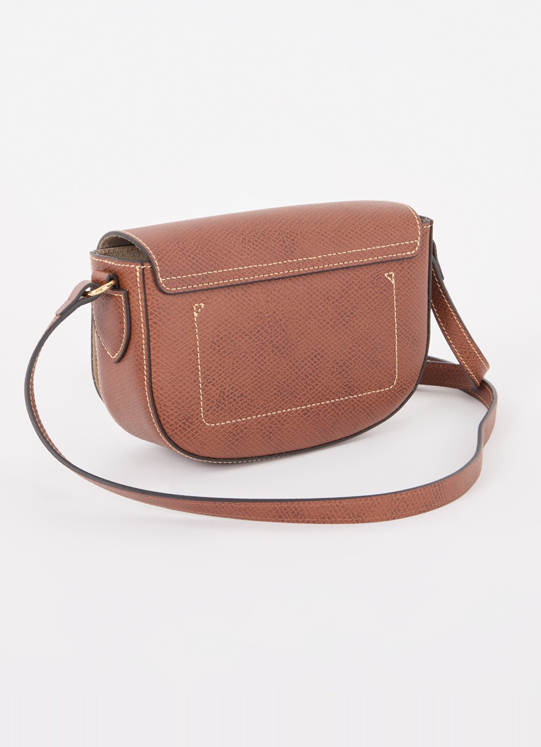 Longchamp Épure crossbodytas S van leer - achterkant 5 roodbruin