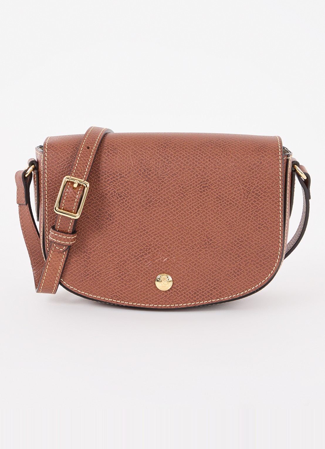 Longchamp Épure crossbodytas S van leer - voorkant roodbruin
