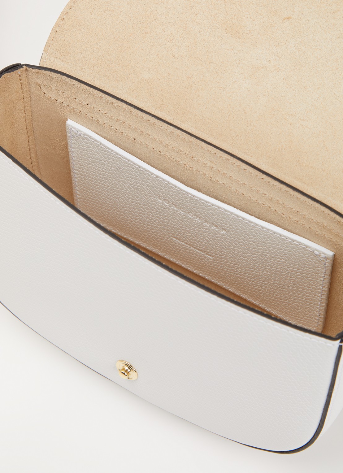 Longchamp Épure crossbodytas S van leer - detail 4 wit