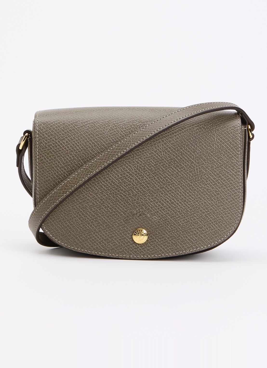 Longchamp Épure crossbodytas S van leer - voorkant 4 olijfgroen