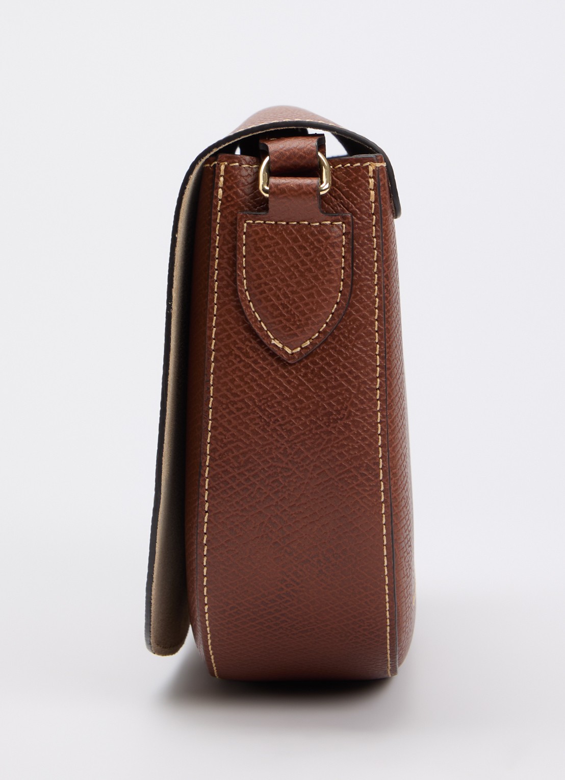 Longchamp Épure crossbodytas van leer met verstelbare schouderriem  - detail 2 roestbruin