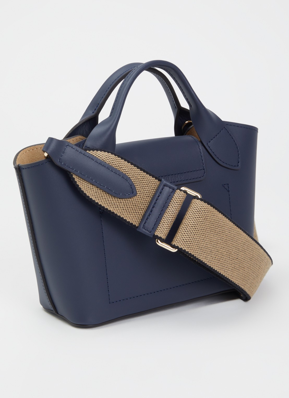 Longchamp Épure crossbodytas XS van kalfsleer met afneembare schouderriem - achterkant 7 donkerblauw
