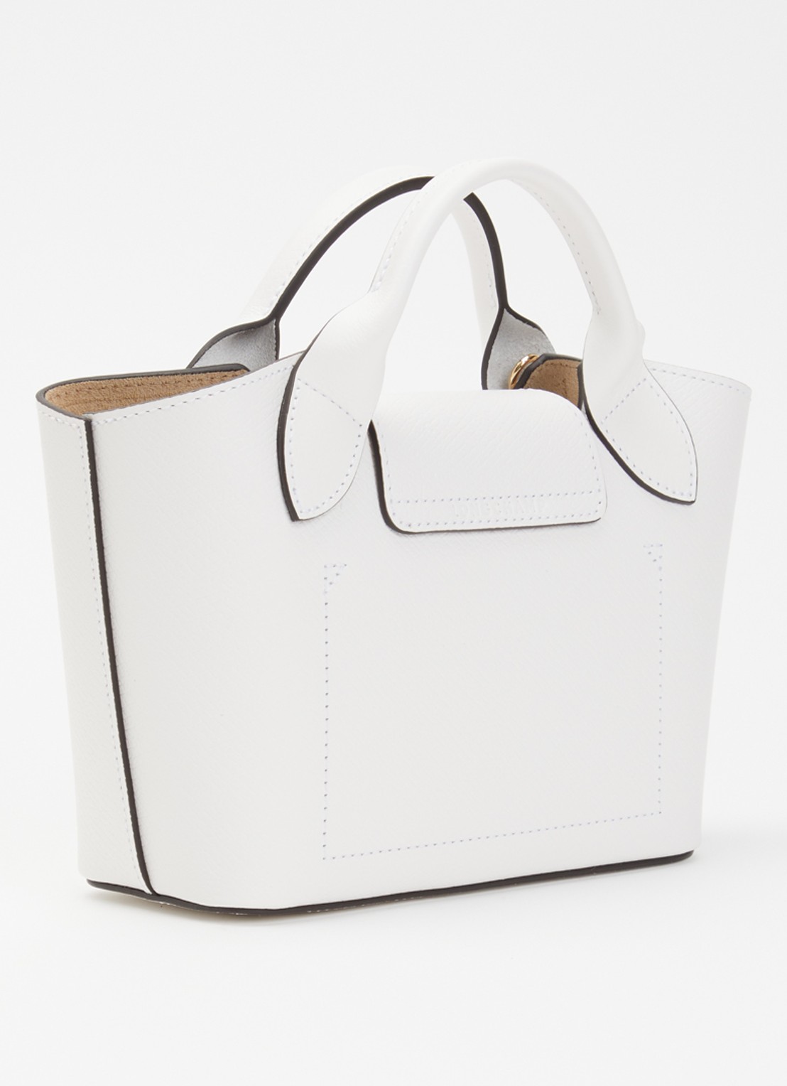 Longchamp Épure crossbodytas XS van leer met afneembare schouderriem - achterkant 7 wit