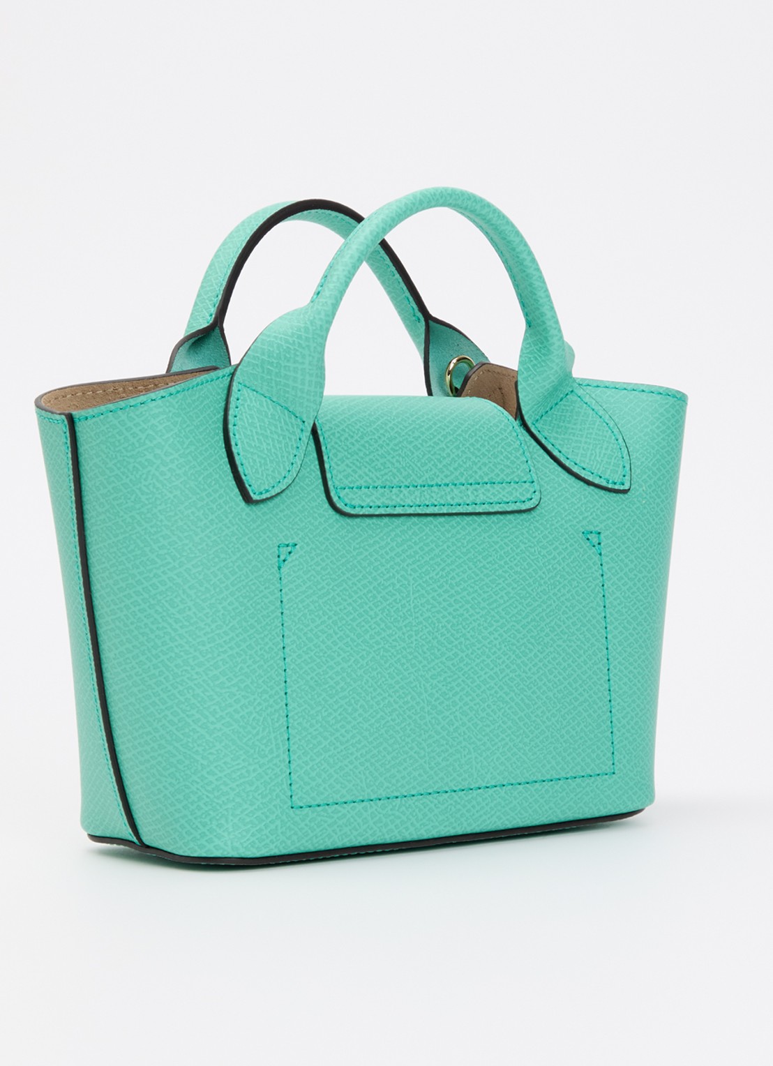 Longchamp Épure crossbodytas XS van leer met afneembare schouderriem - achterkant mint