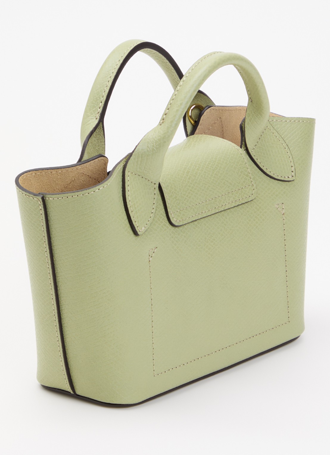 Longchamp Épure crossbodytas XS van leer met afneembare schouderriem - achterkant 4 lindegroen
