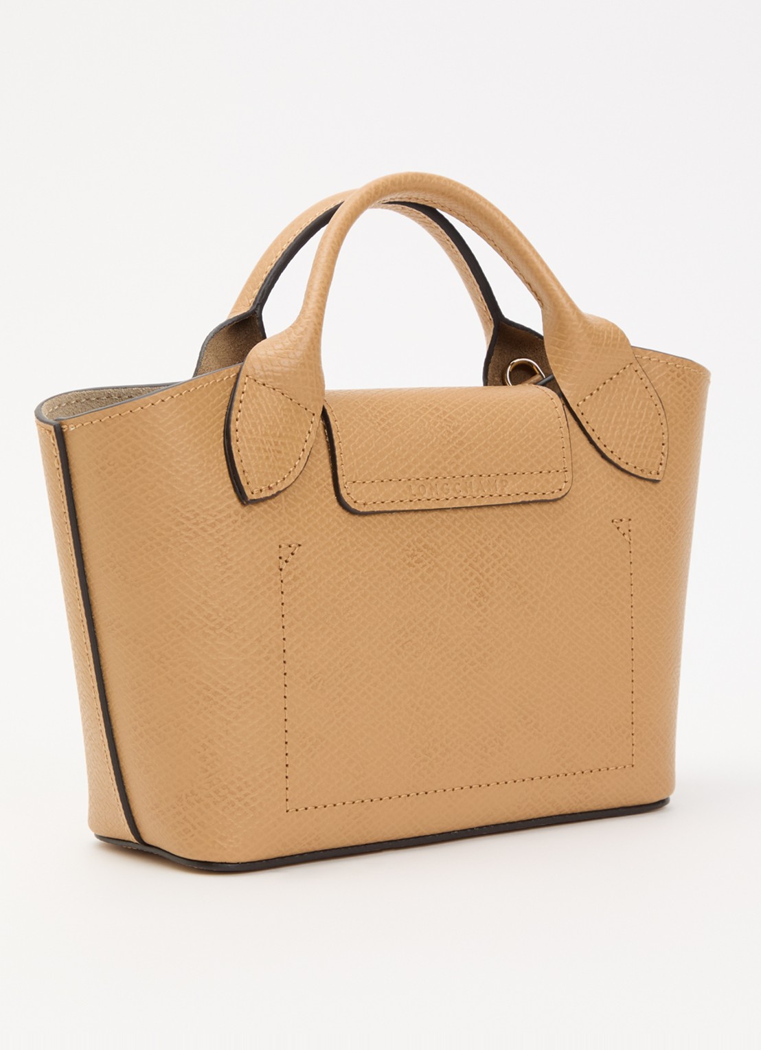 Longchamp Épure crossbodytas XS van leer met afneembare schouderriem - achterkant taupe