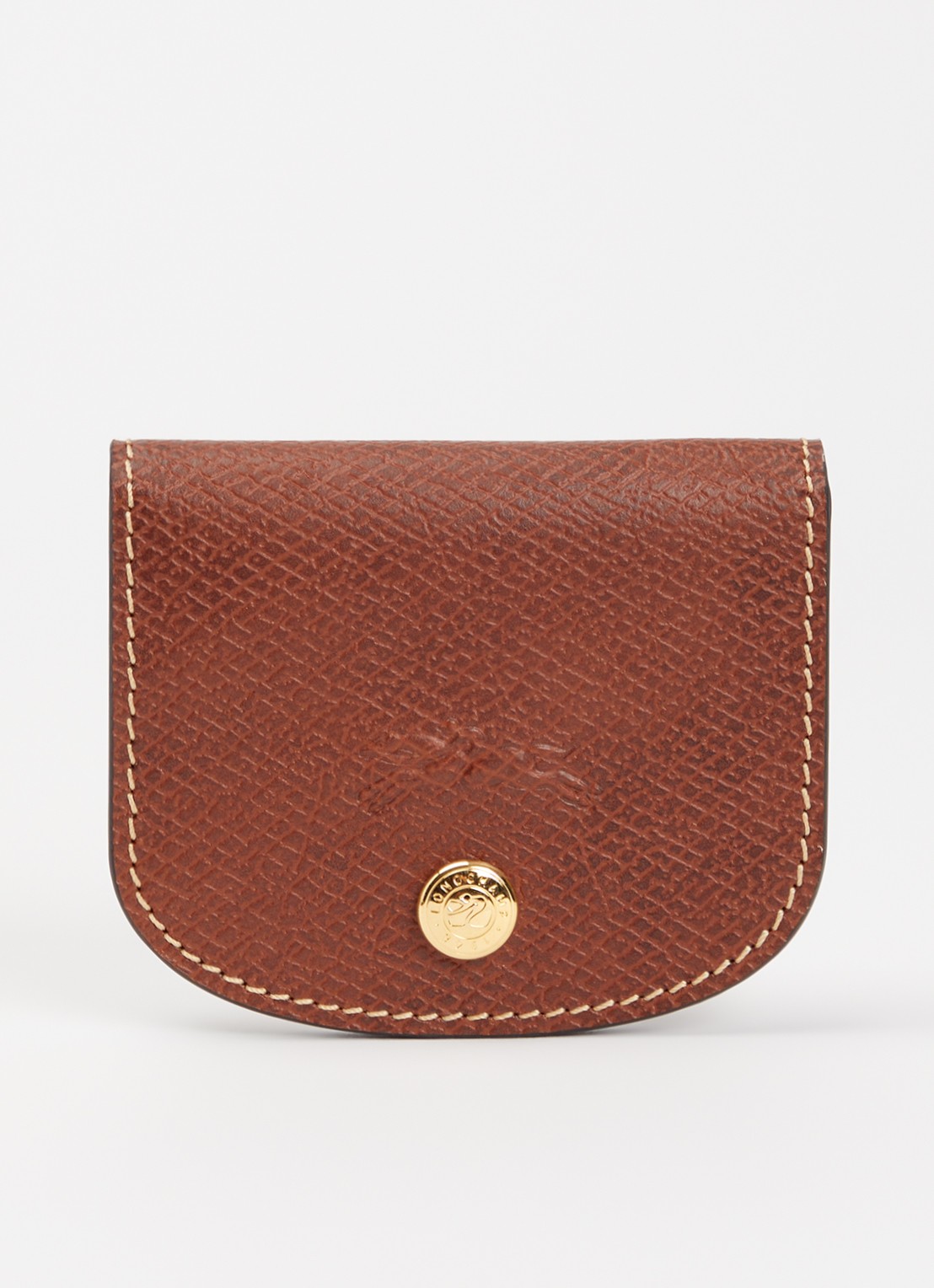 Longchamp Épure kaarthouder van leer - voorkant bruin