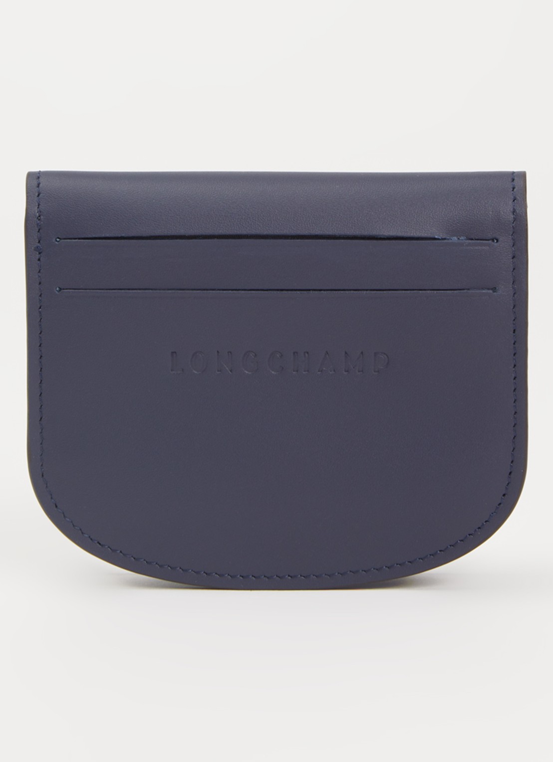 Longchamp Épure pasjeshouder van leer - detail donkerblauw