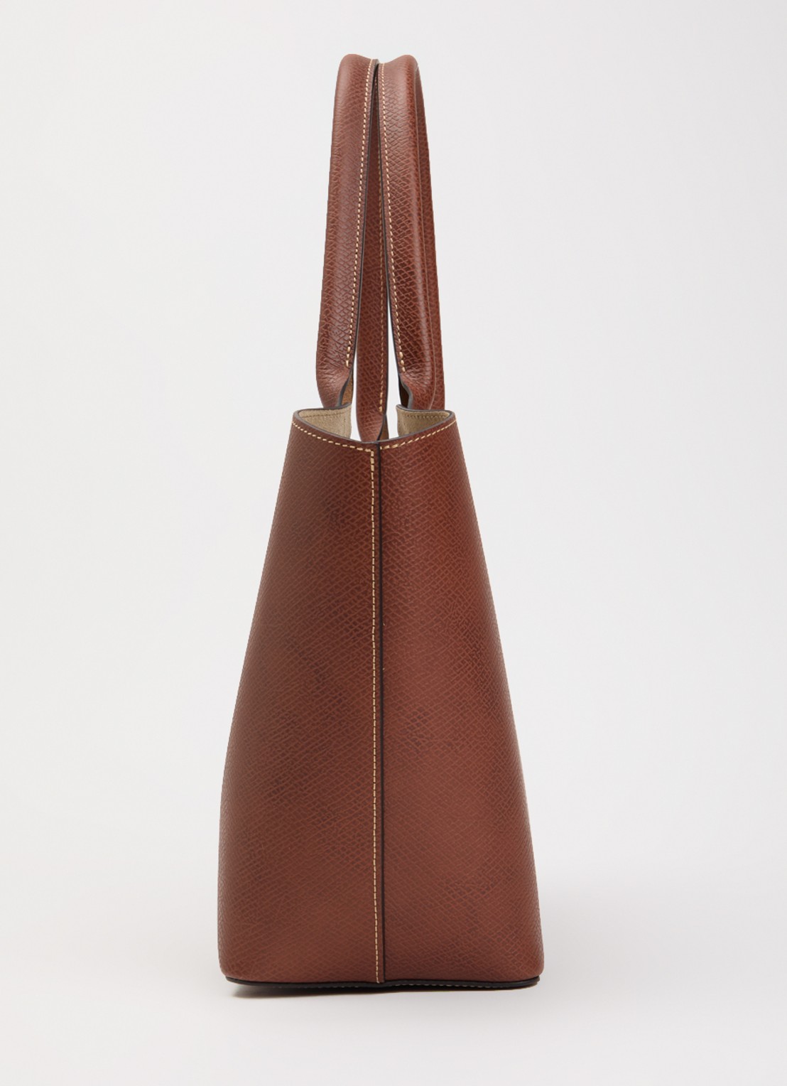 Longchamp Épure schoudertas L van leer - detail 5 bruin