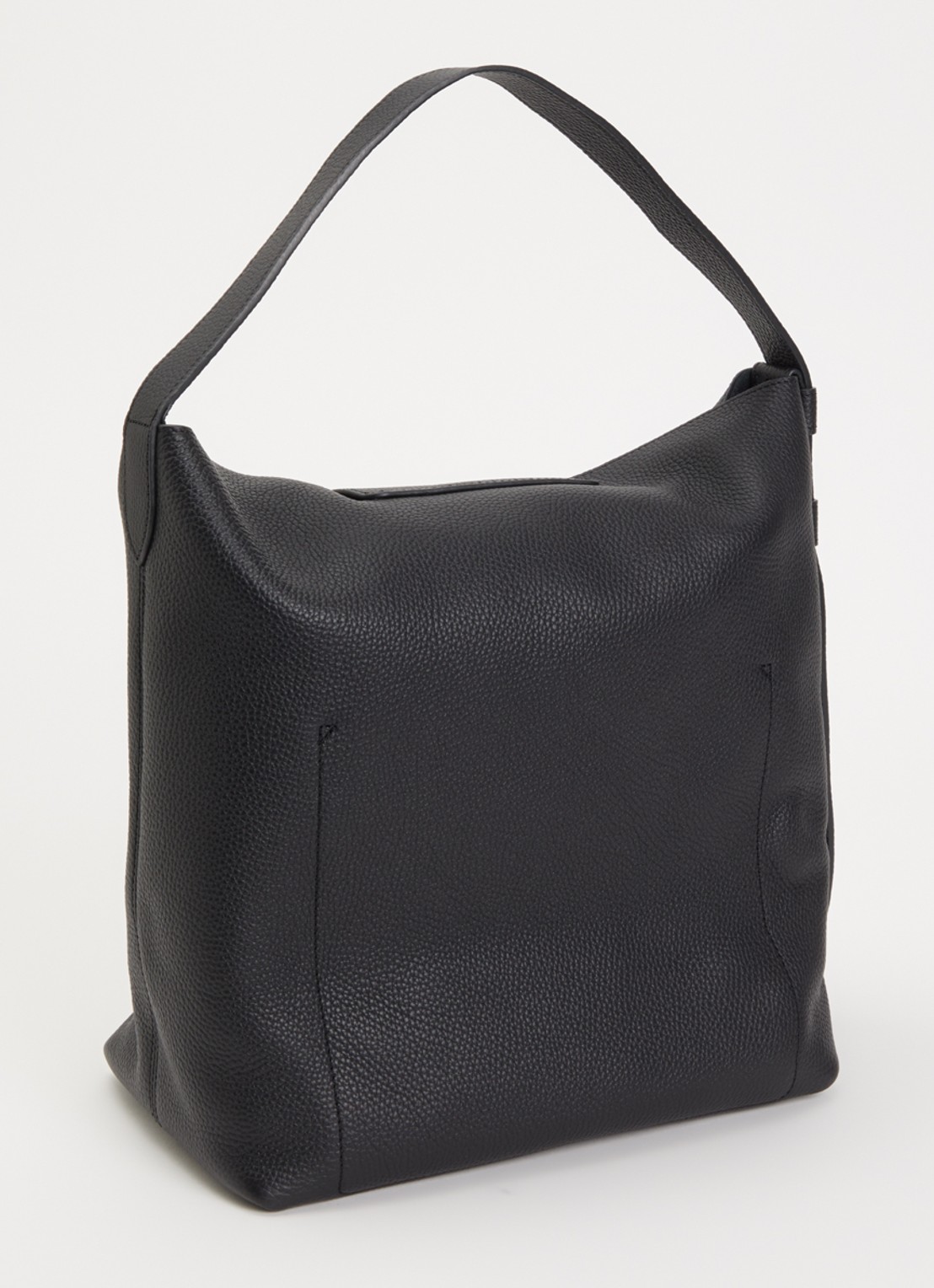 Longchamp Le Cadence schoudertas L van leer - achterkant 5 zwart
