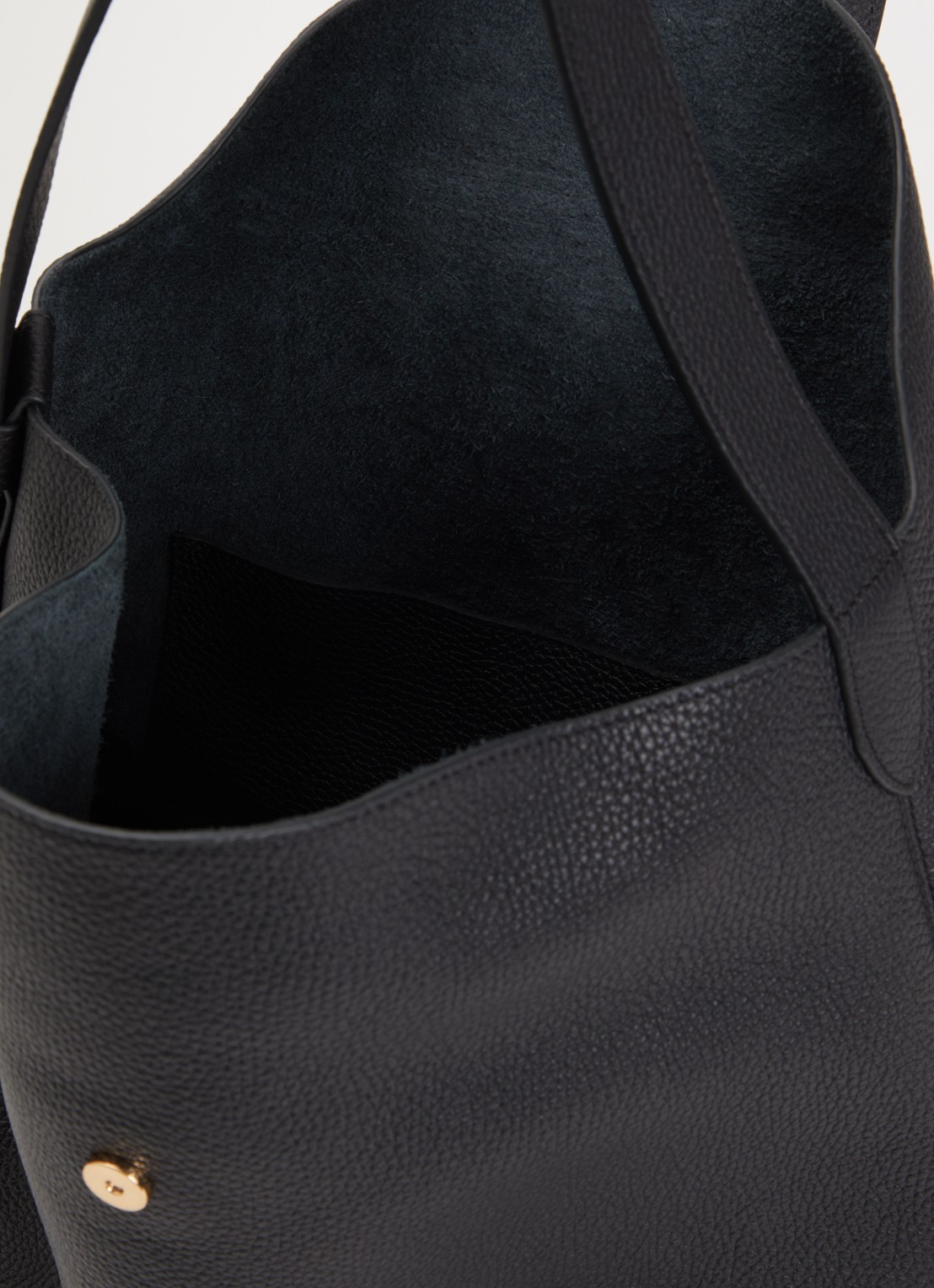 Longchamp Le Cadence schoudertas L van leer - detail 2 zwart