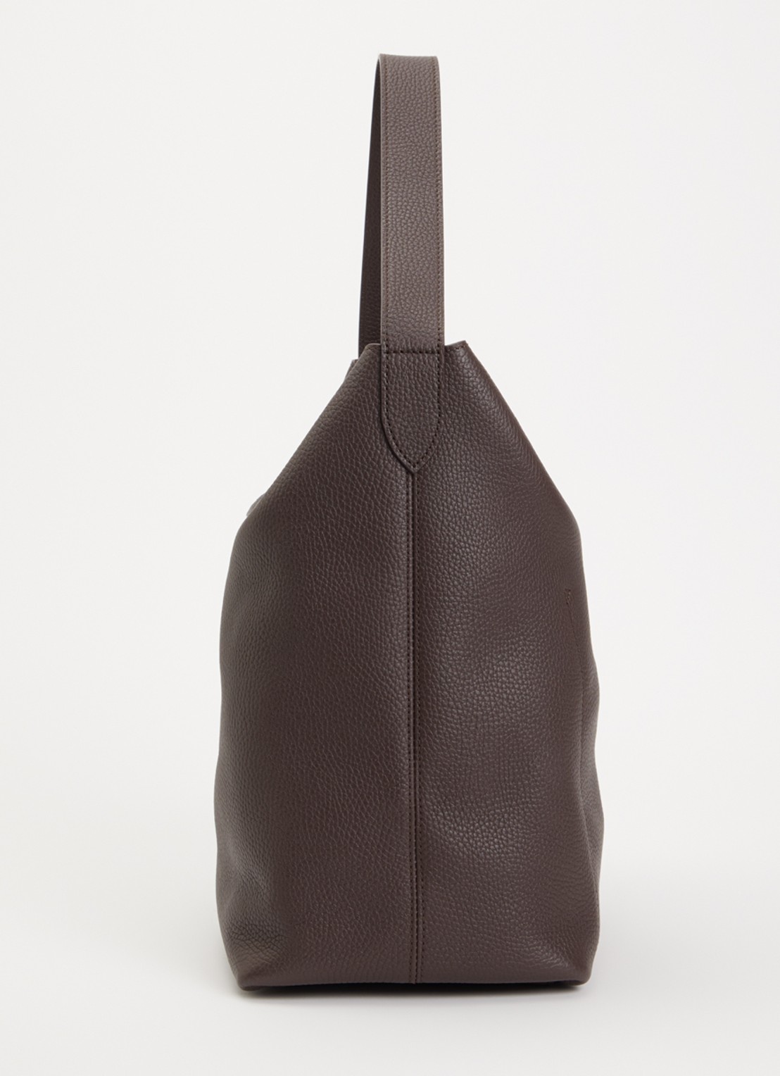 Longchamp Le Cadence schoudertas L van leer - detail 3 bruin
