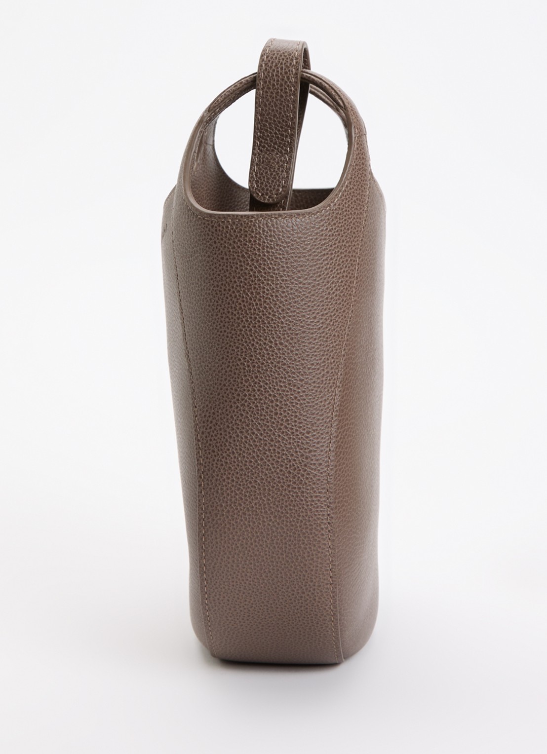 Longchamp Le Foulonné crossbodytas S van leer - detail 4 taupe