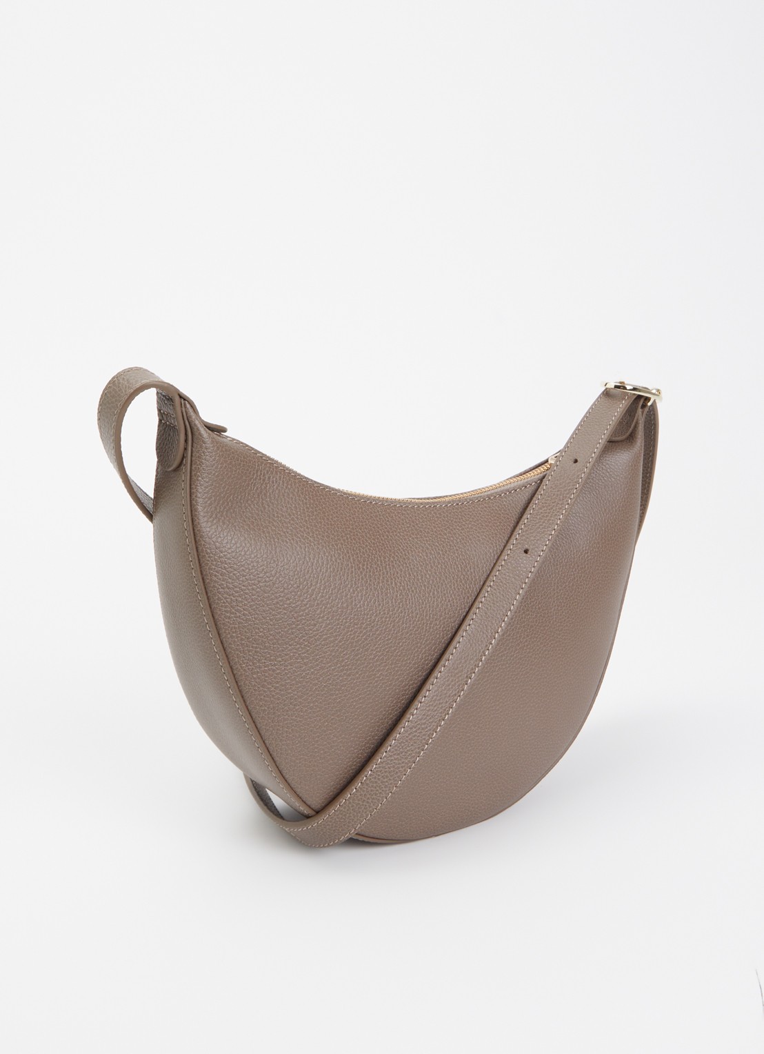 Longchamp Le Foulonné crossbodytas S van leer - achterkant 6 zand