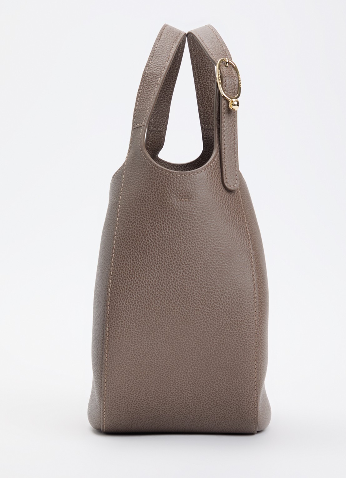 Longchamp Le Foulonné handtas S van leer met afneembare schouderriem - detail 6 taupe