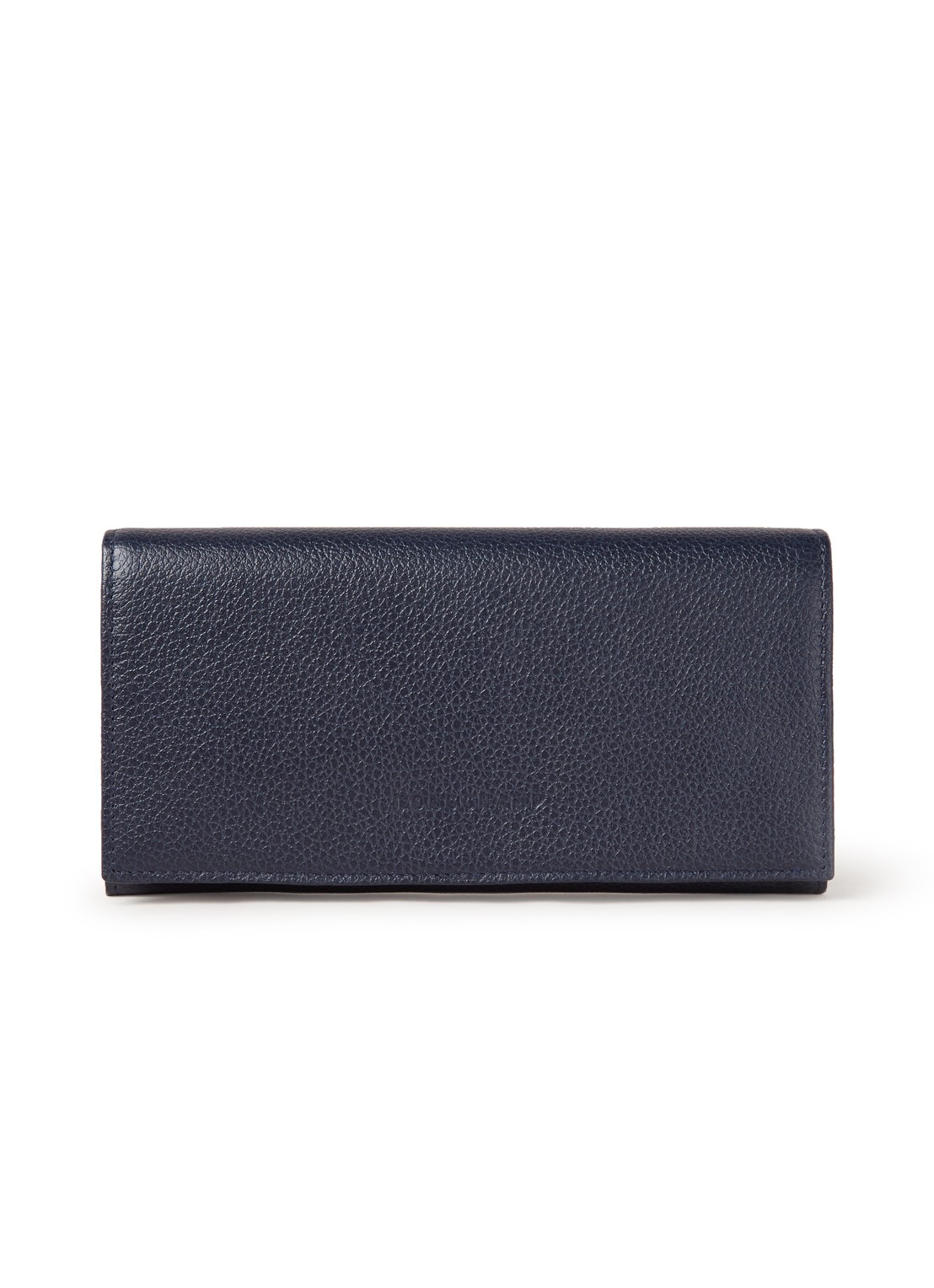 Longchamp Le Foulonné portemonnee van leer - voorkant 2 middenblauw