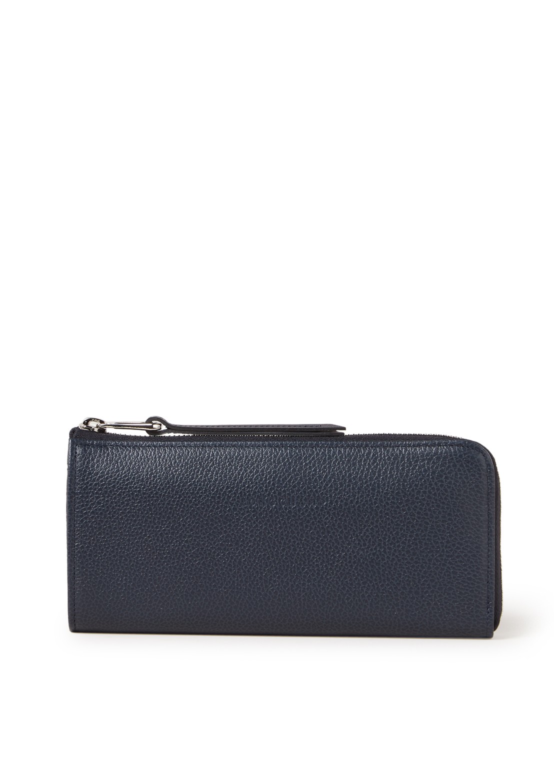 Longchamp Le Foulonné portemonnee van leer - voorkant middenblauw