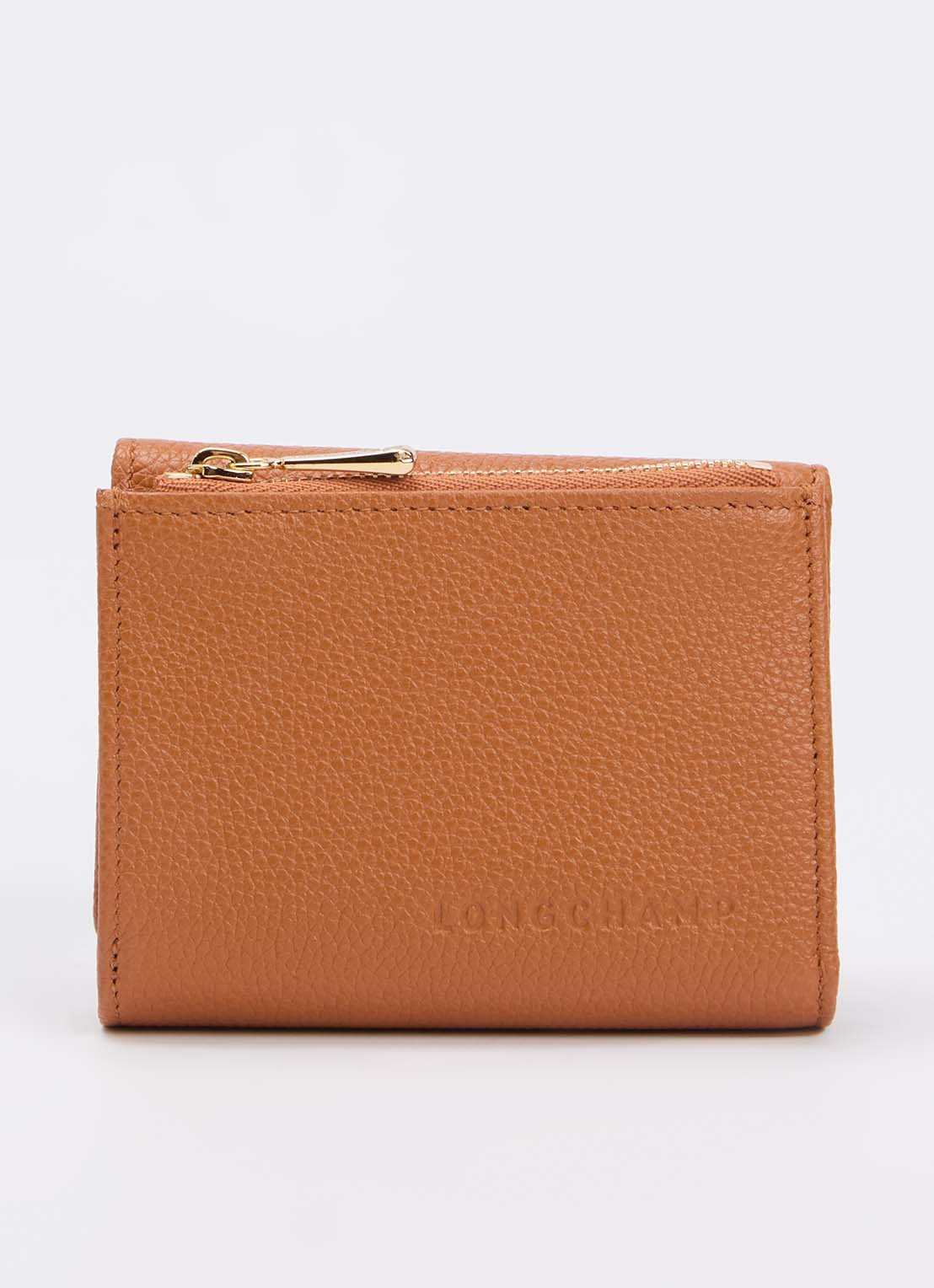 Longchamp Le Foulonné portemonnee van leer - voorkant orange
