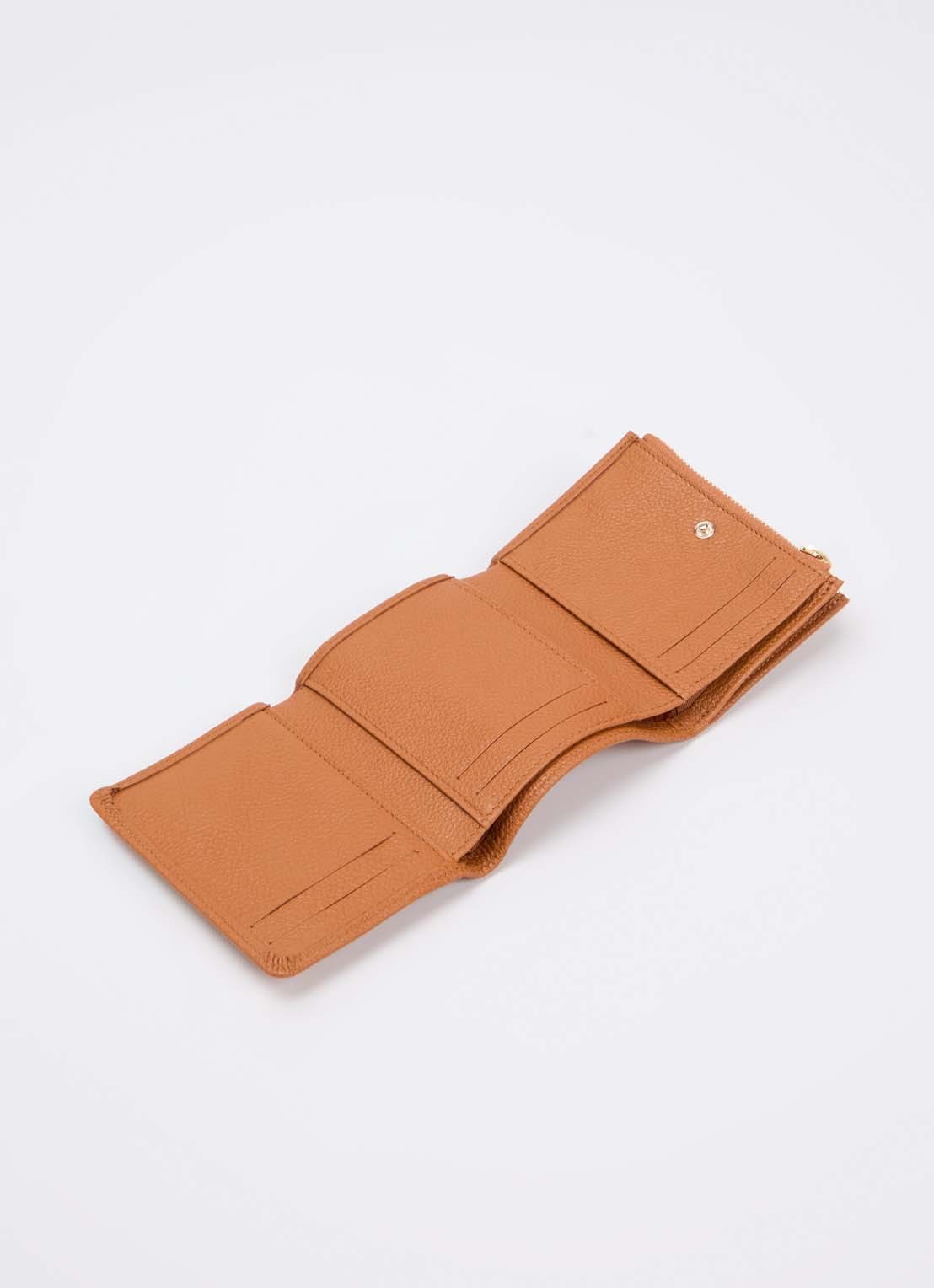 Longchamp Le Foulonné portemonnee van leer - voorkant 2 orange