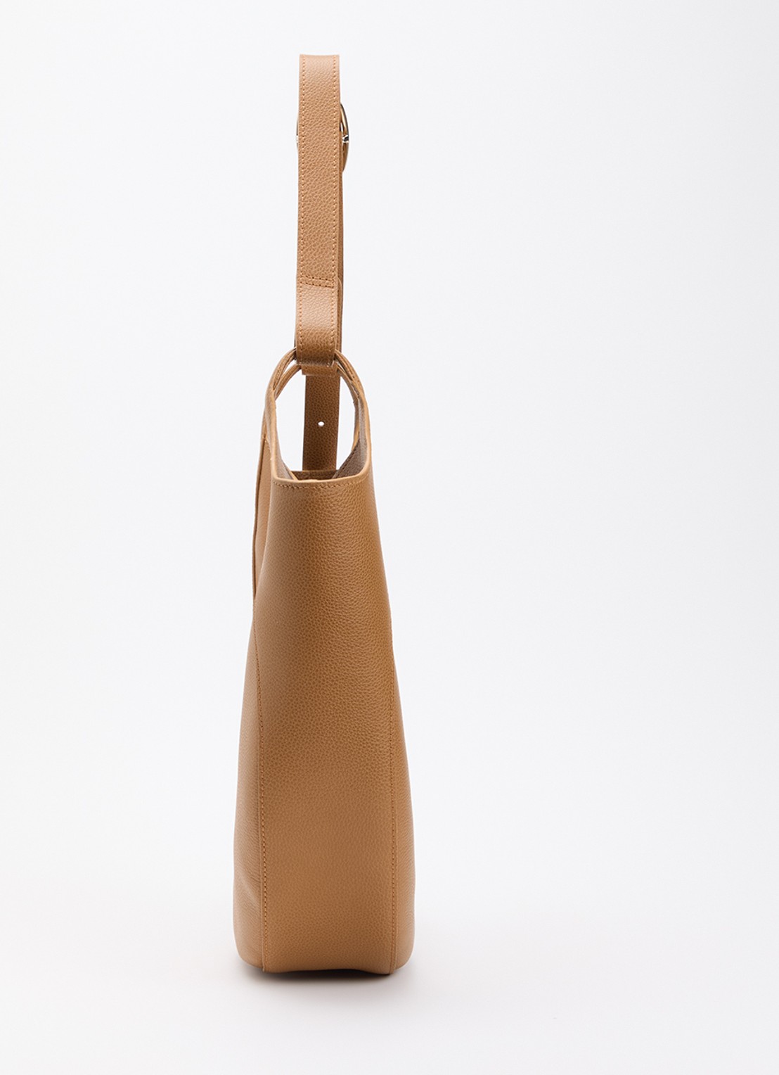 Longchamp Le Foulonné schoudertas L van leer - detail 2 cognac