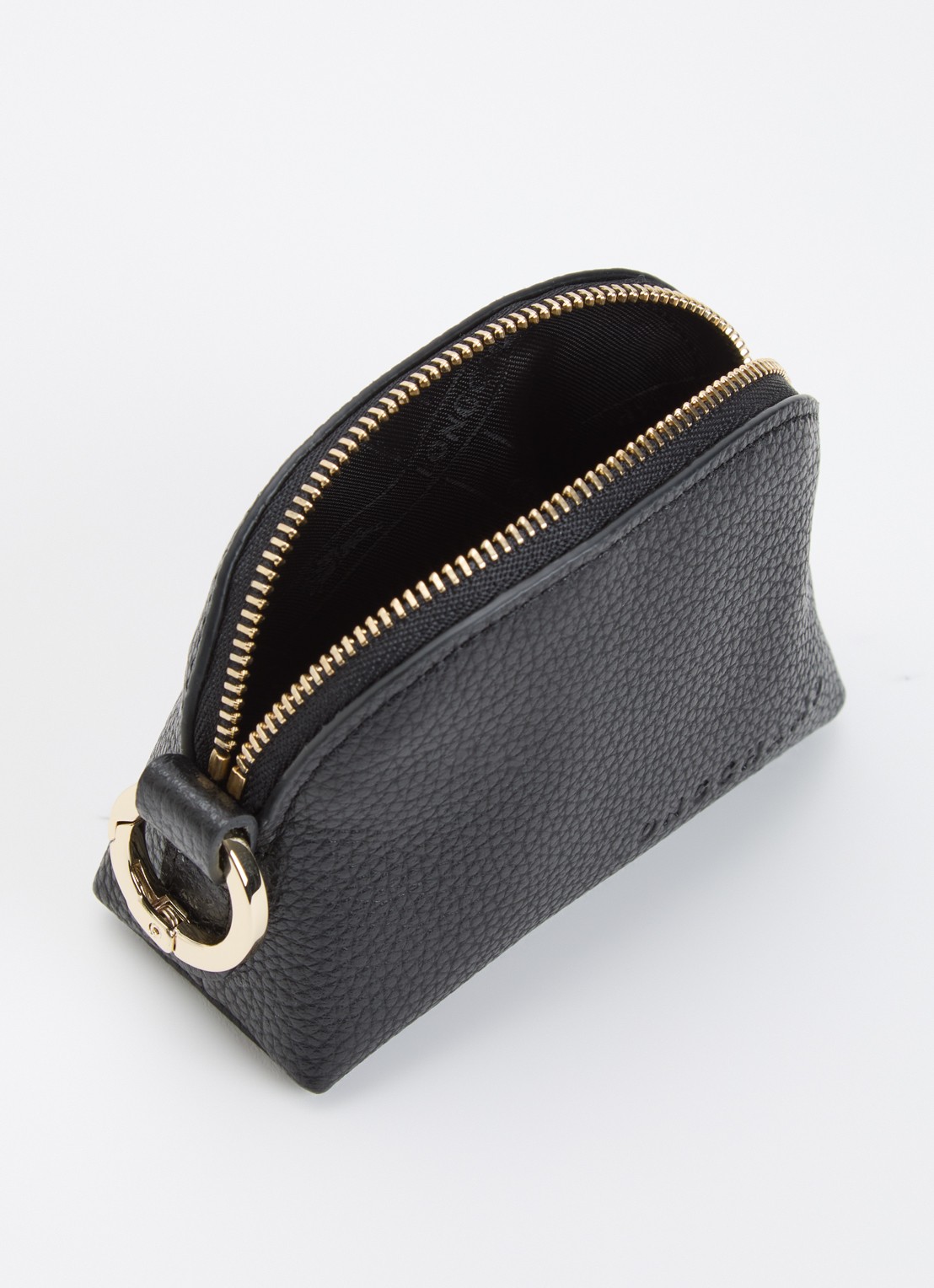 Longchamp Le Foulonné sleuteletui van leer - detail 3 zwart