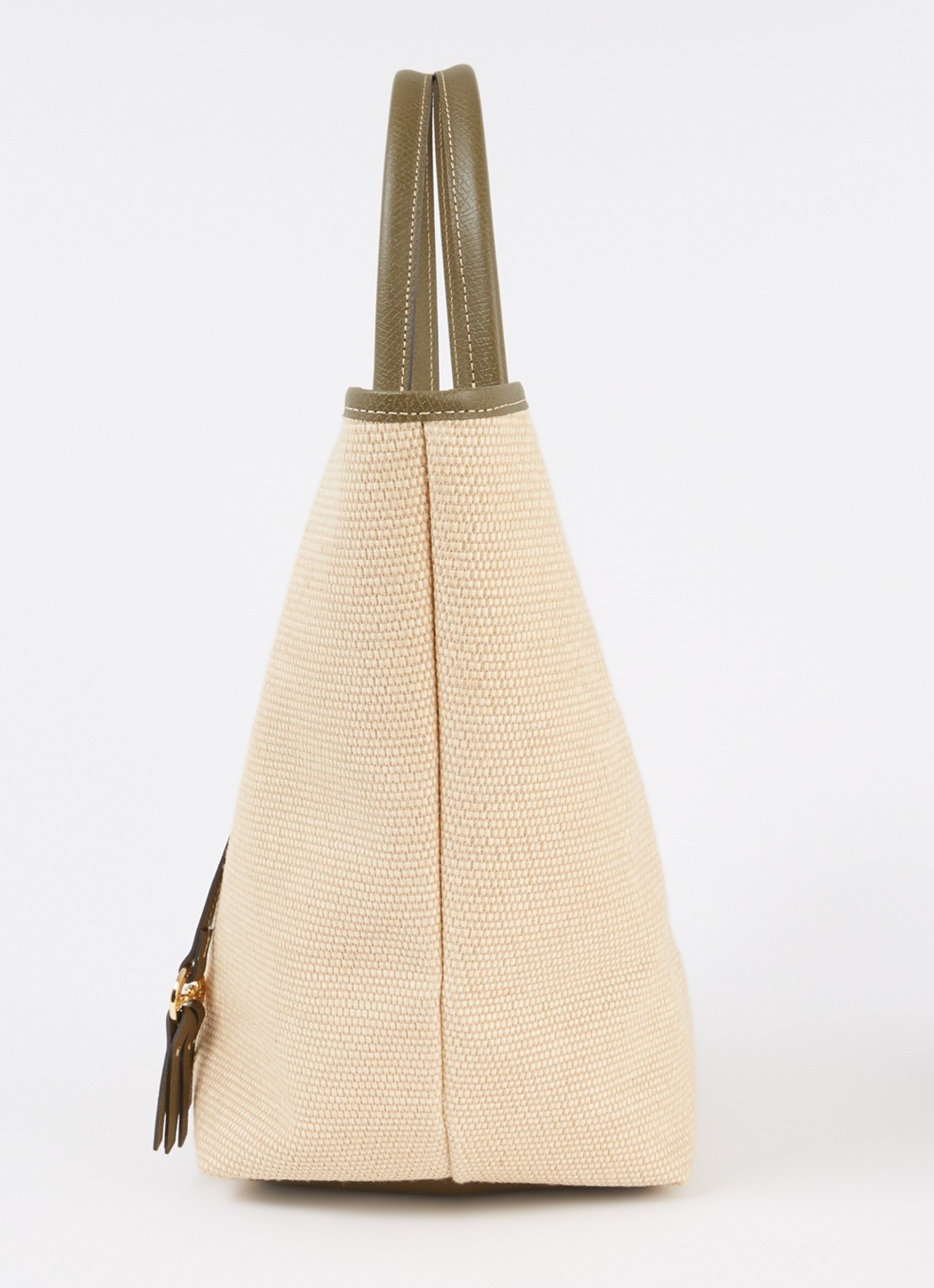 Longchamp Le Pliage Collection handtas L van canvas met leren details - detail 5 beige