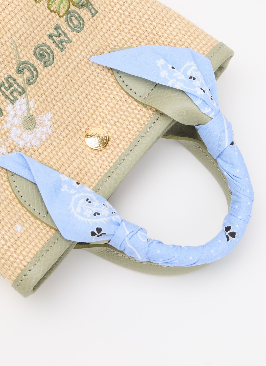 Longchamp Le Pliage Collection handtas XS met leren details en afneembare schouderriem - detail 2 groen