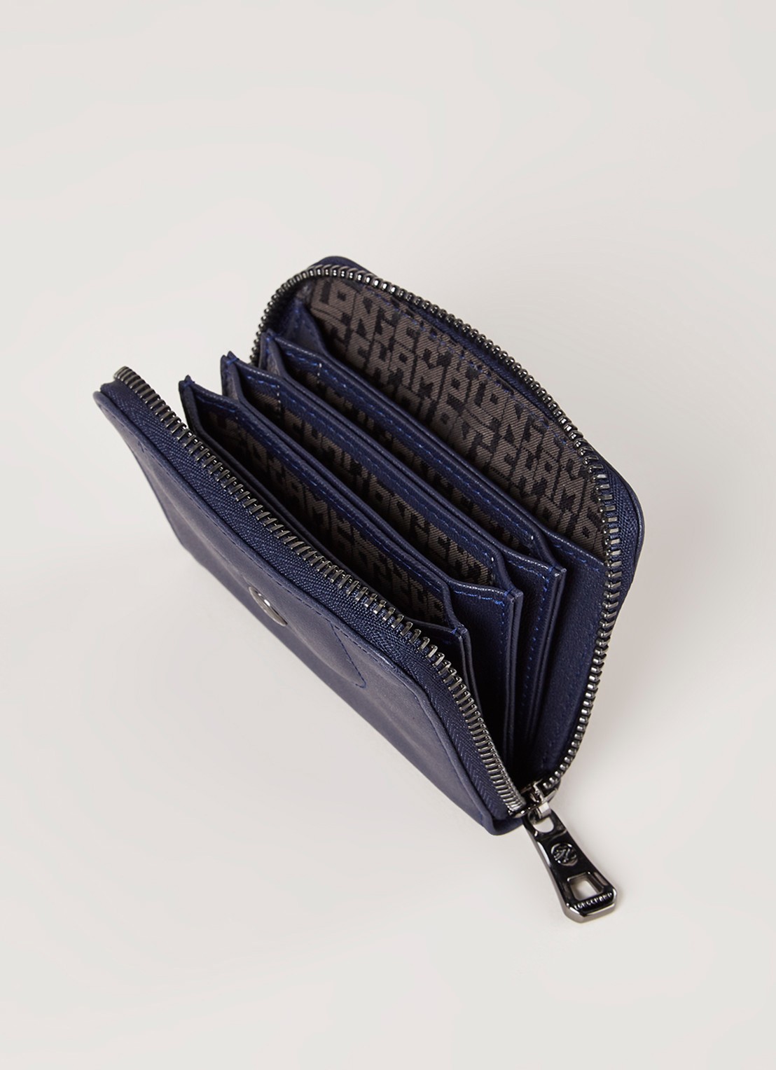 Longchamp Le Pliage Cuir pasjeshouder van leer - detail 3 donkerblauw