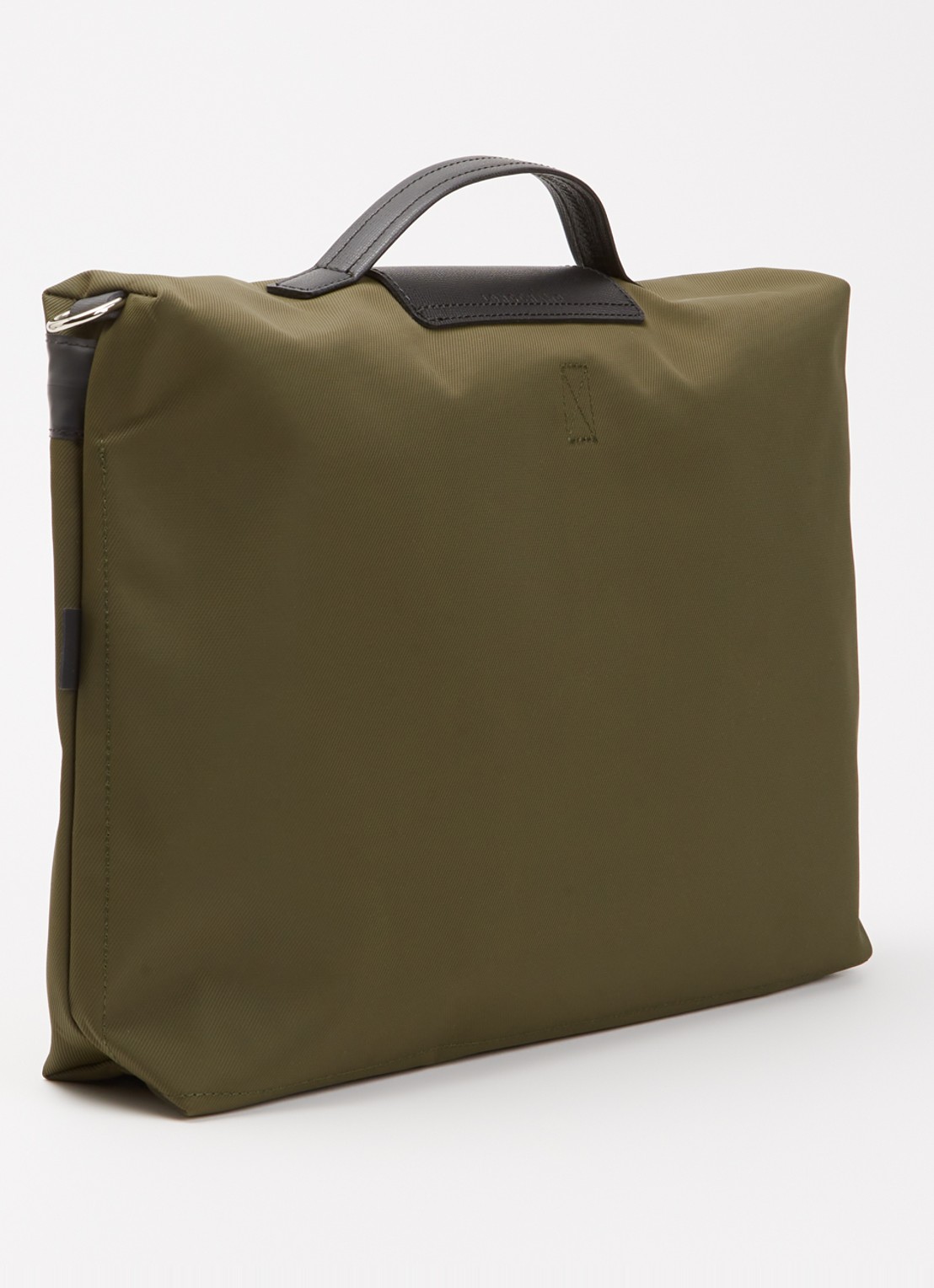Longchamp Le Pliage Energy businesstas met leren details en 14-inch laptopvak - achterkant 4 bronsgroen