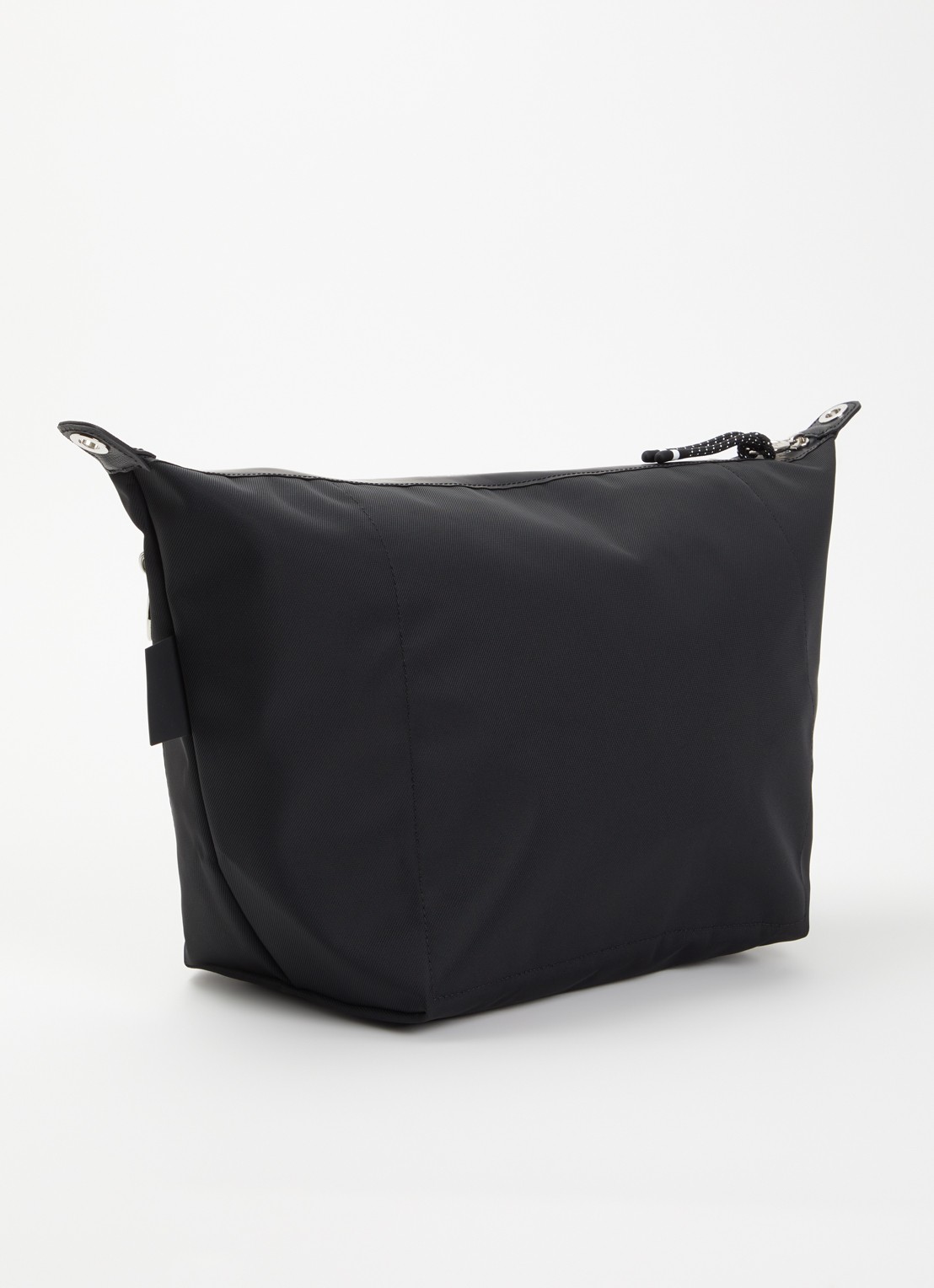 Longchamp Le Pliage Energy crossbody tas van canvas met afneembare schouderriem - achterkant zwart