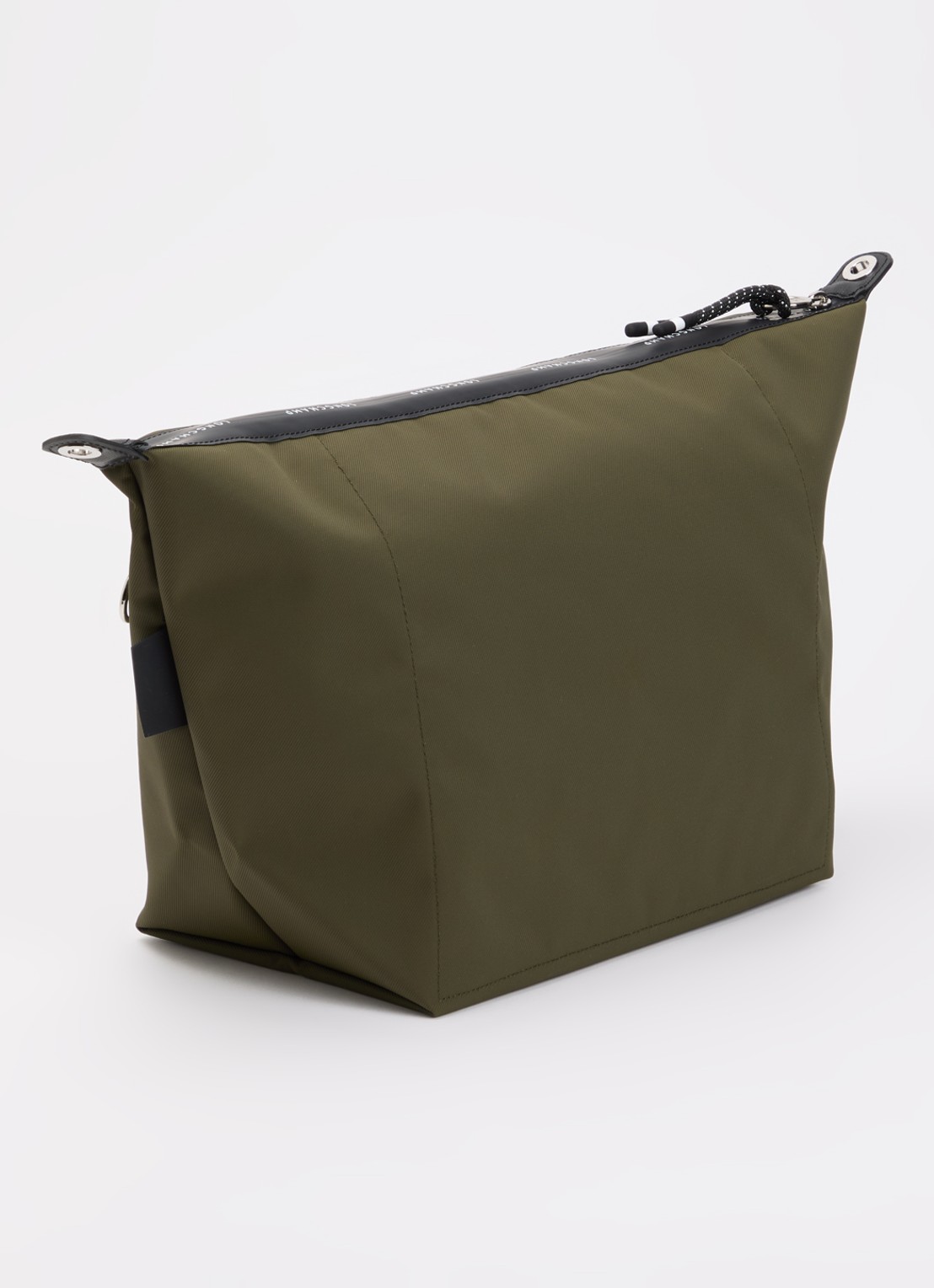 Longchamp Le Pliage Energy crossbodytas M van canvas met afneembare schouderriem - achterkant legergroen
