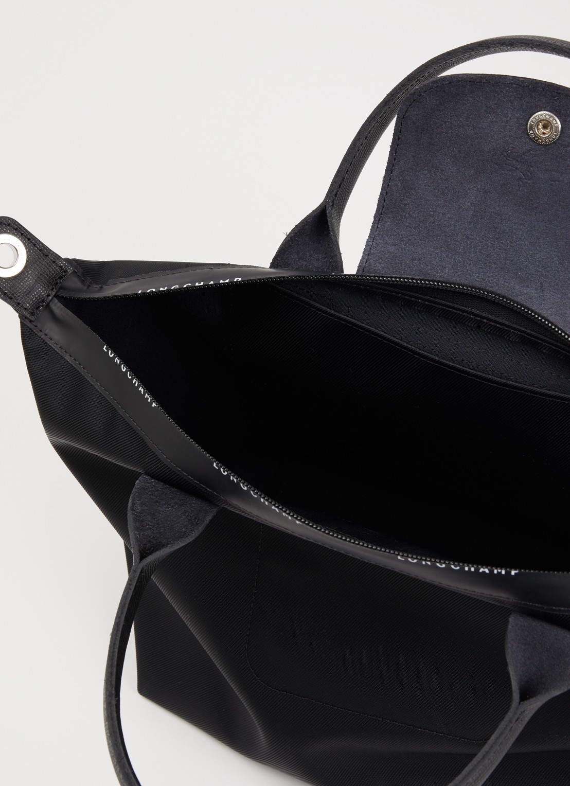 Longchamp Le Pliage Energy handtas S met leren details - detail 4 zwart