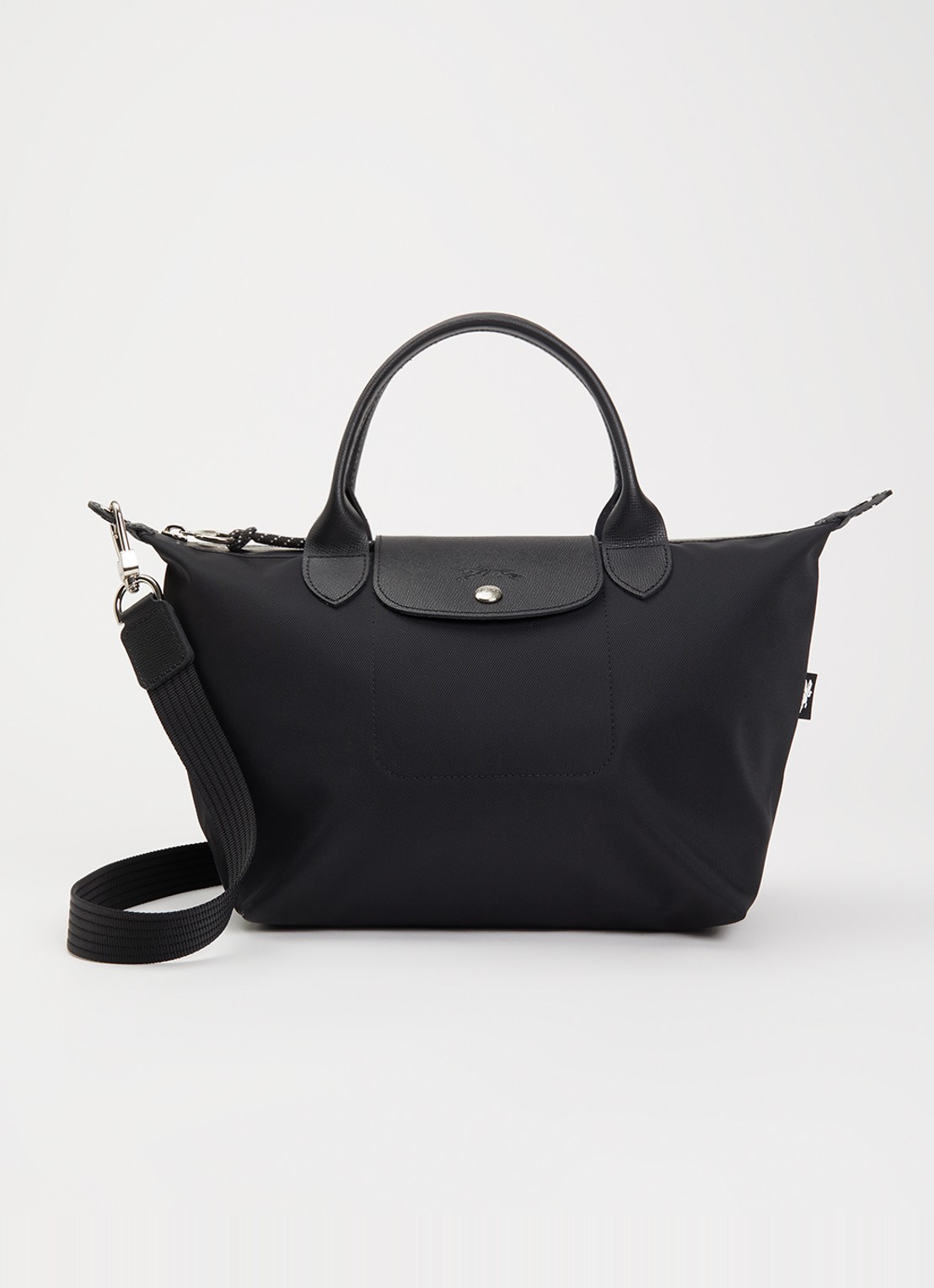 Longchamp Le Pliage Energy handtas S met leren details - voorkant zwart