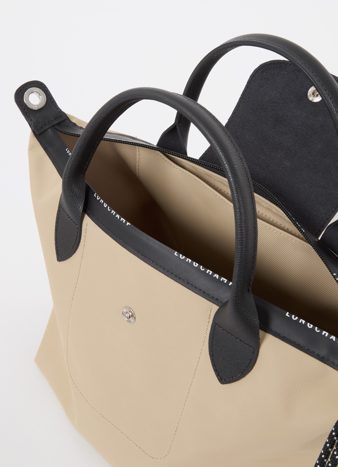 Longchamp Le Pliage Energy handtas S met leren details - detail 3 beige